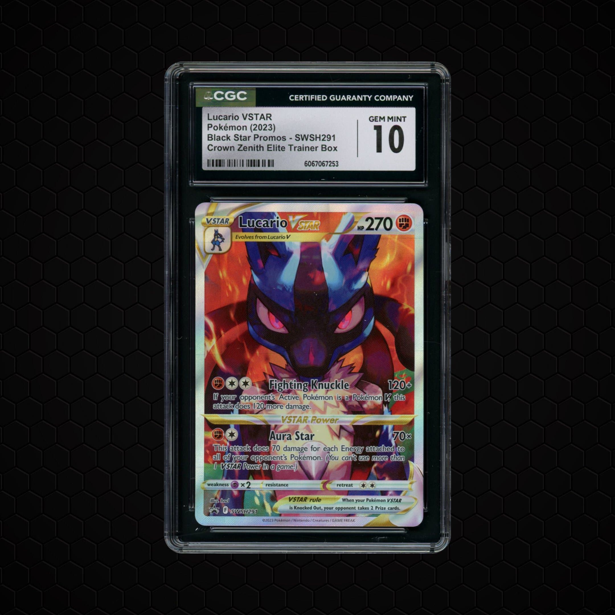 2023 Black Star Promo Lucario VSTAR #SWSH291 CGC 10