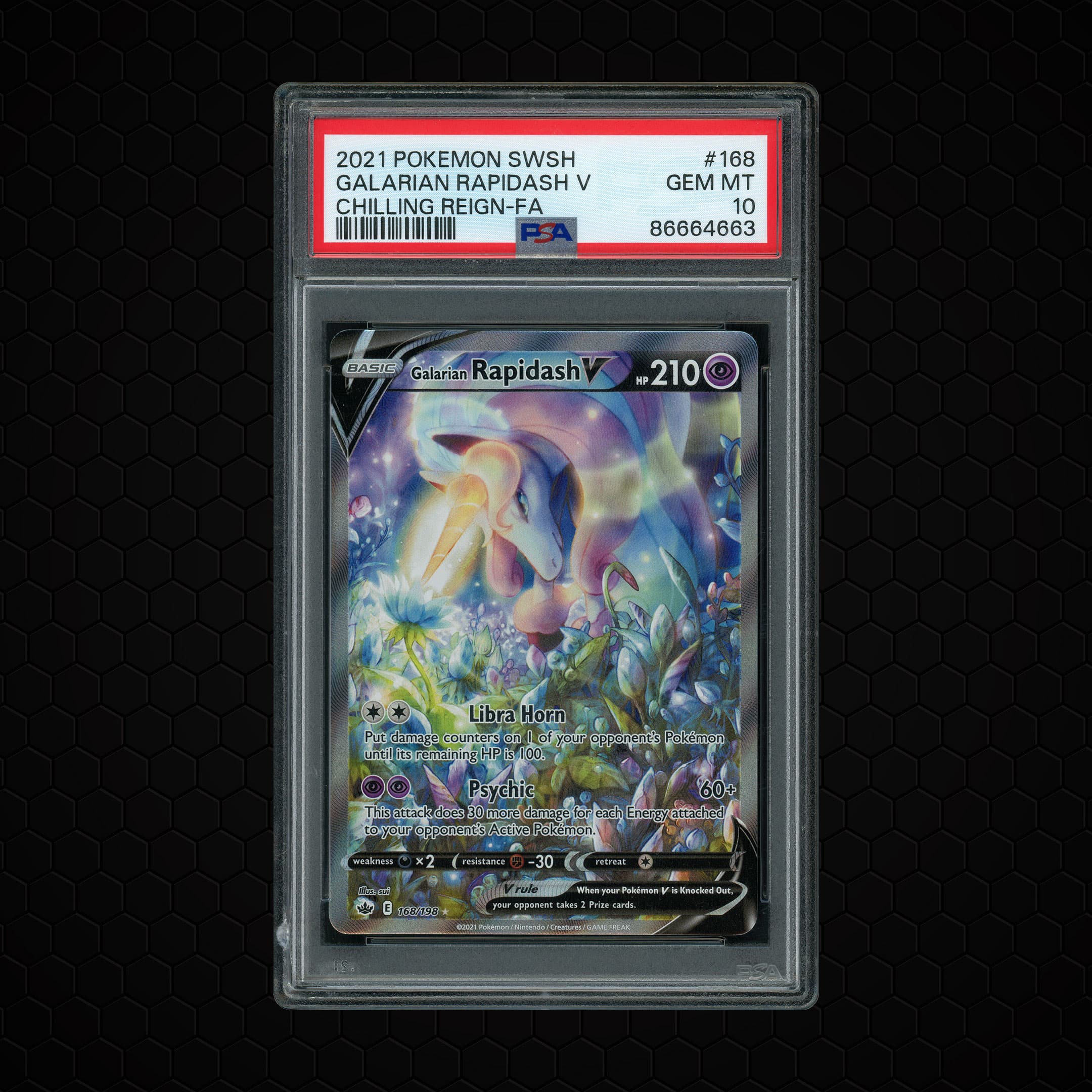 2021 Chilling Reign Galarian Rapidash V  PSA 10