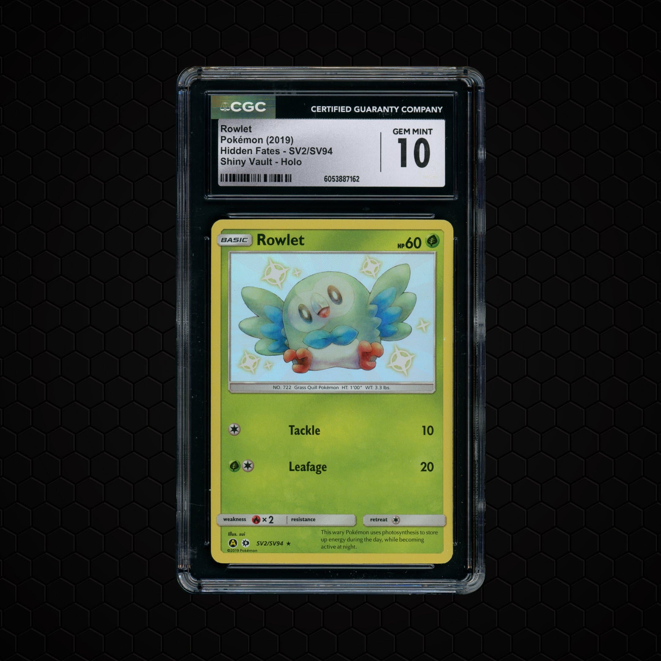 2019 Hidden Fates Rowlet #SV2 CGC 10