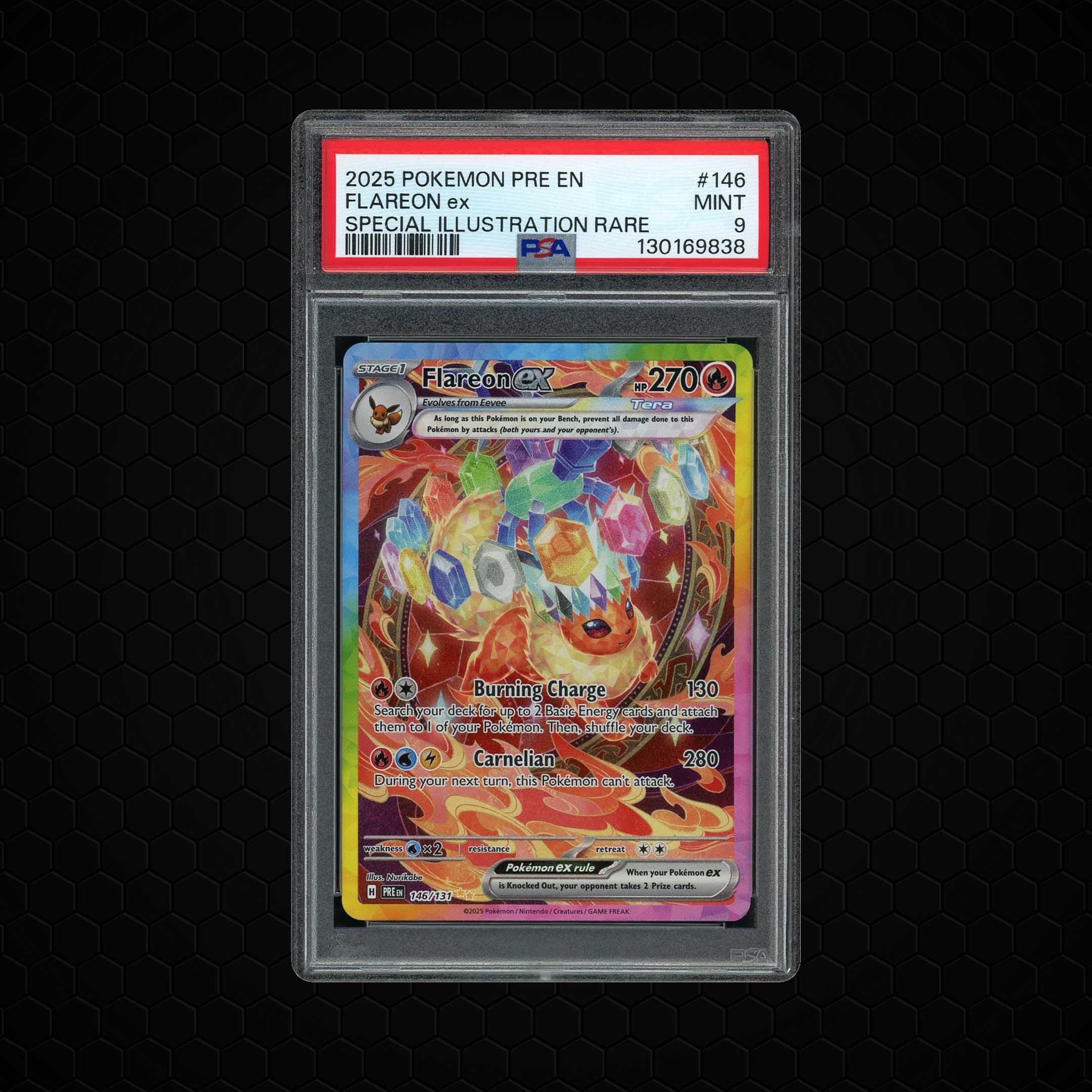 2025 Prismatic Evolutions Flareon ex  PSA 9