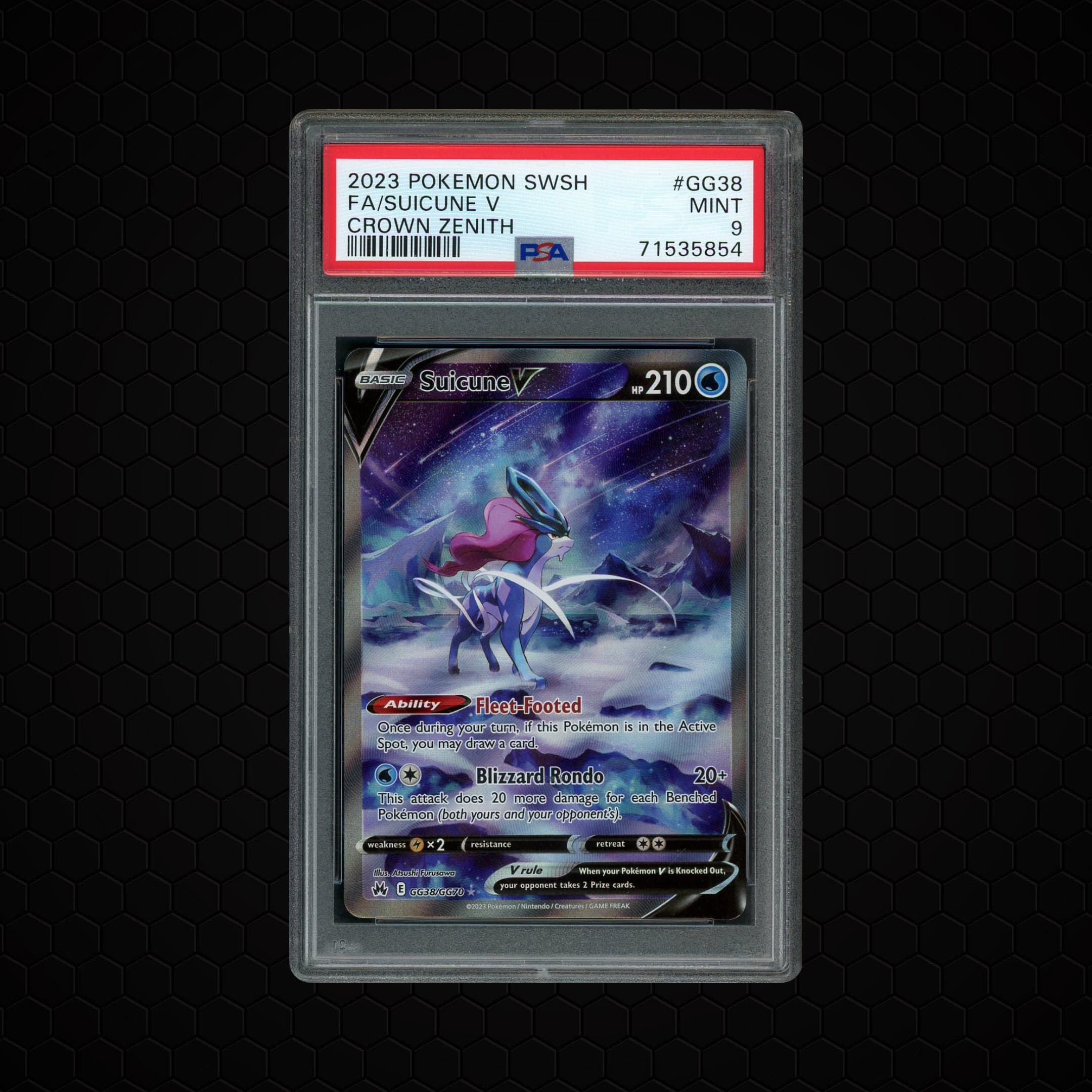 2023 Crown Zenith Suicune V #GG38 PSA 9