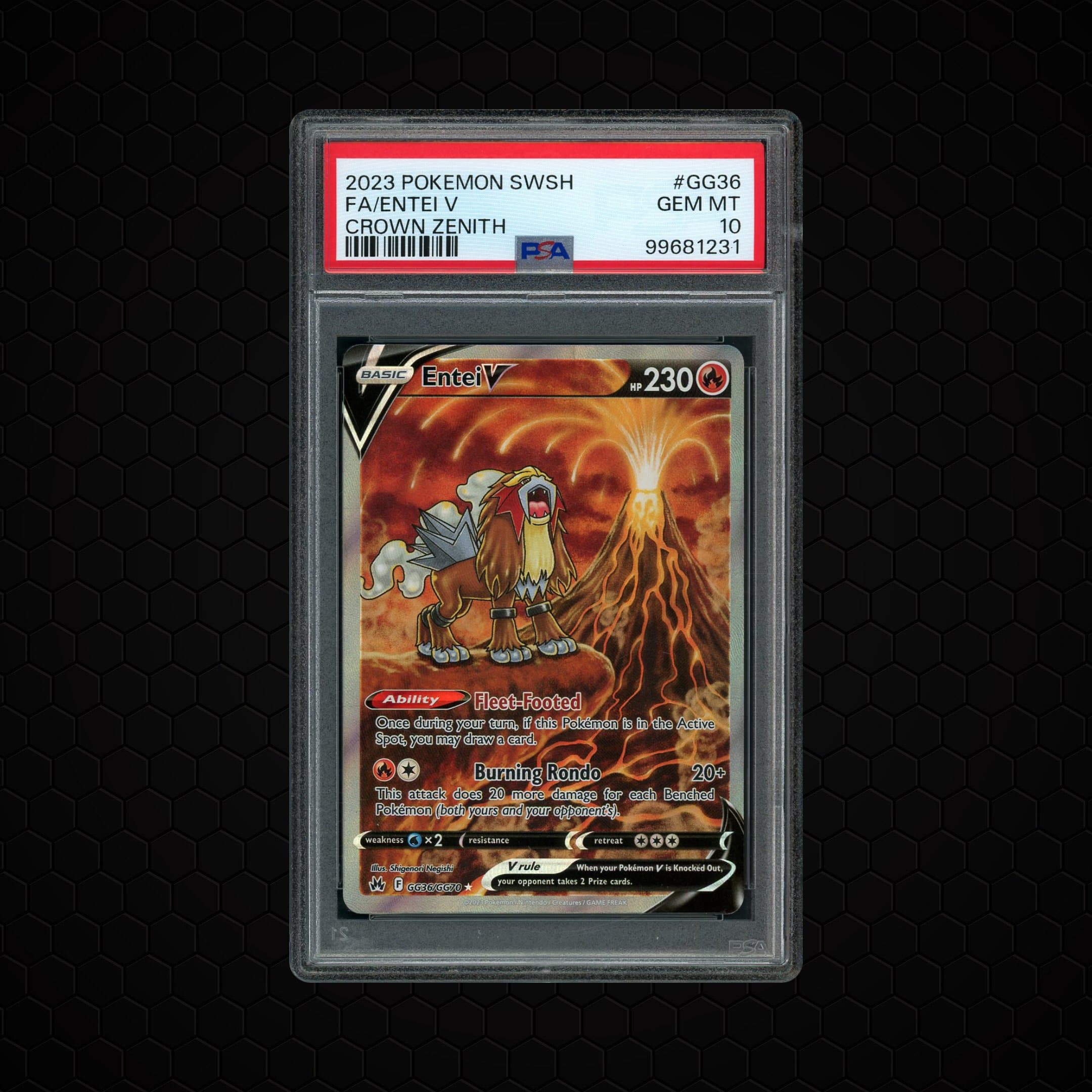 2023 Crown Zenith Entei V #GG36 PSA 10