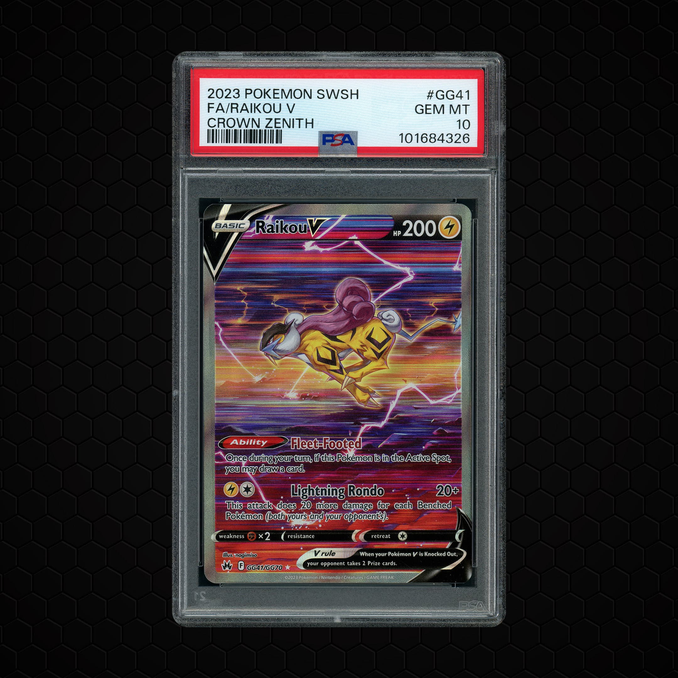 2023 Crown Zenith Raikou V #GG41 PSA 10