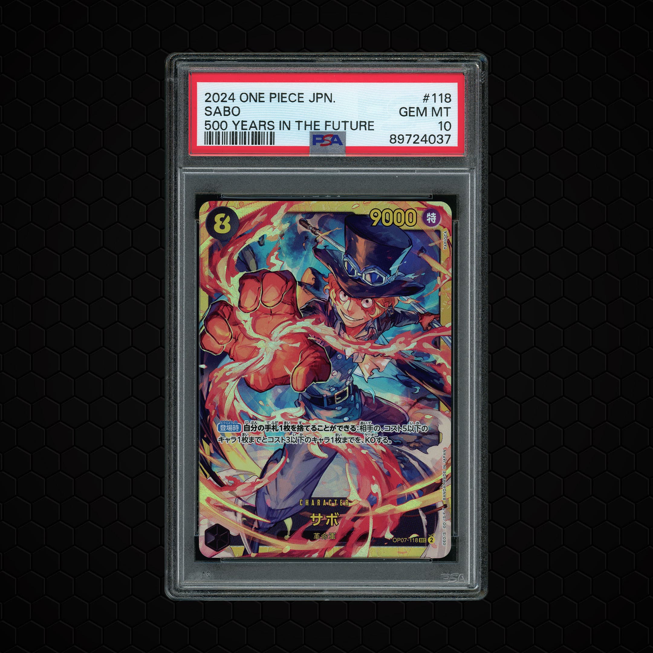 2024 Japanese 500 Years in the Future Sabo #OP07-118 PSA 10