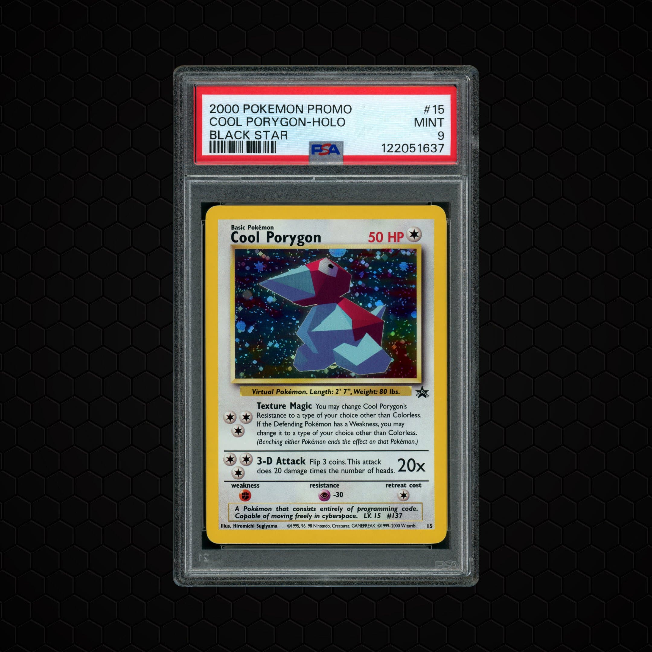 2000 Black Star Promo Cool Porygon  PSA 9