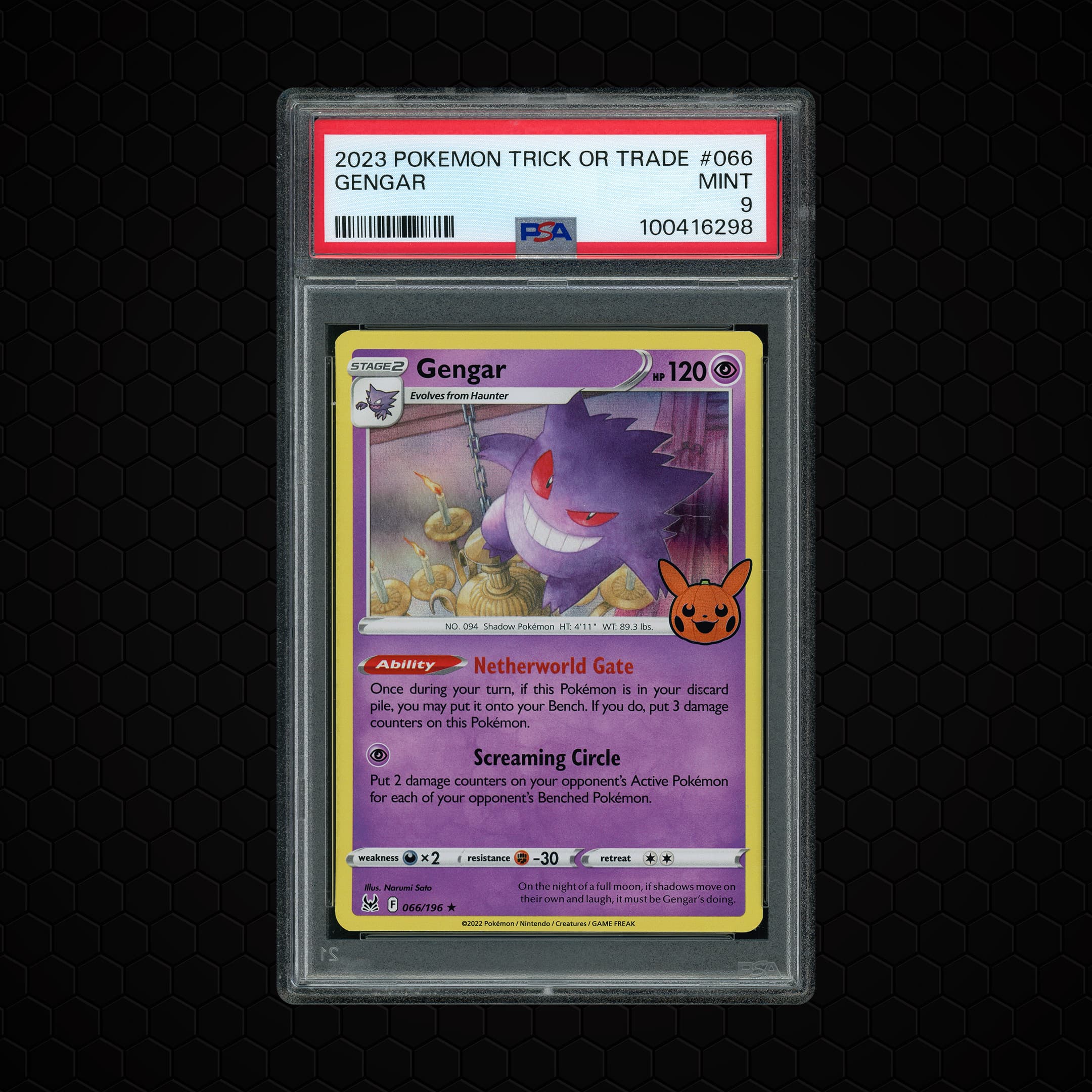 2023 Trick or Trade Gengar  PSA 9
