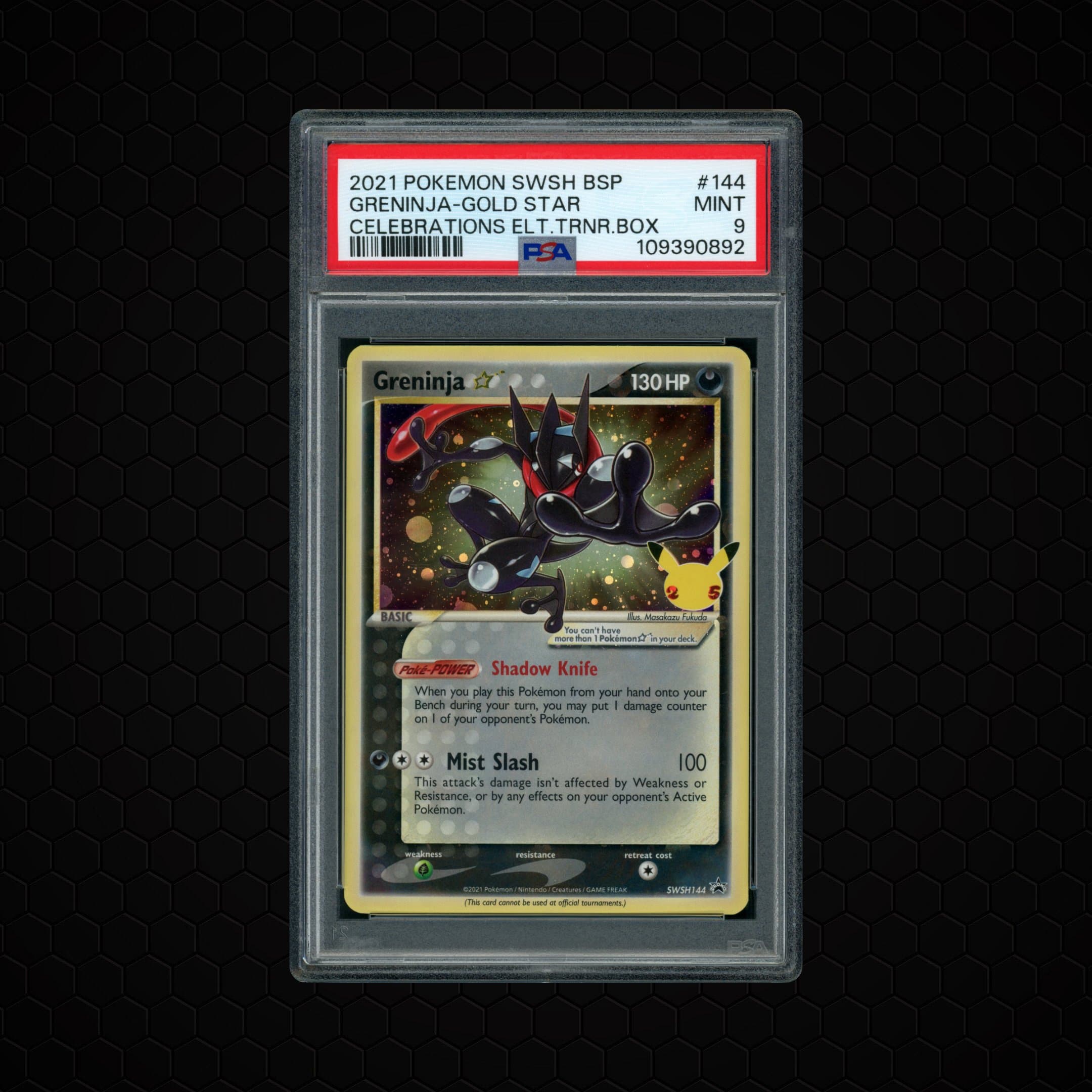 2021 Black Star Promo Gold Star Greninja  PSA 9