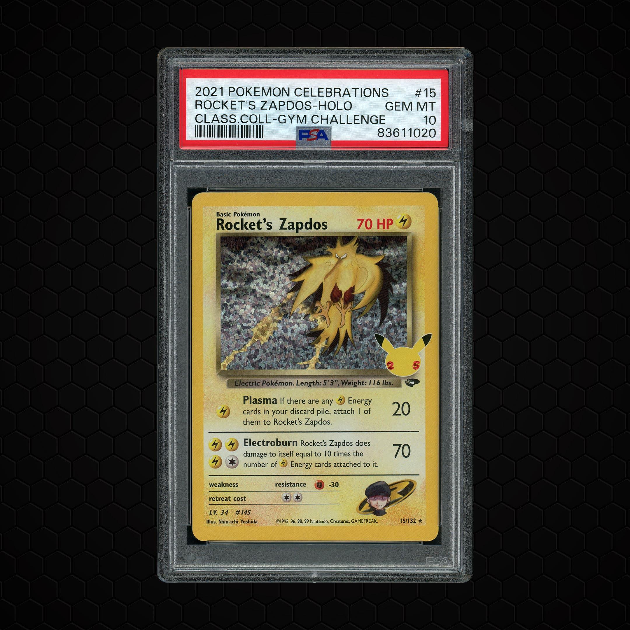 2021 Gym Challenge Rocket's Zapdos  PSA 10