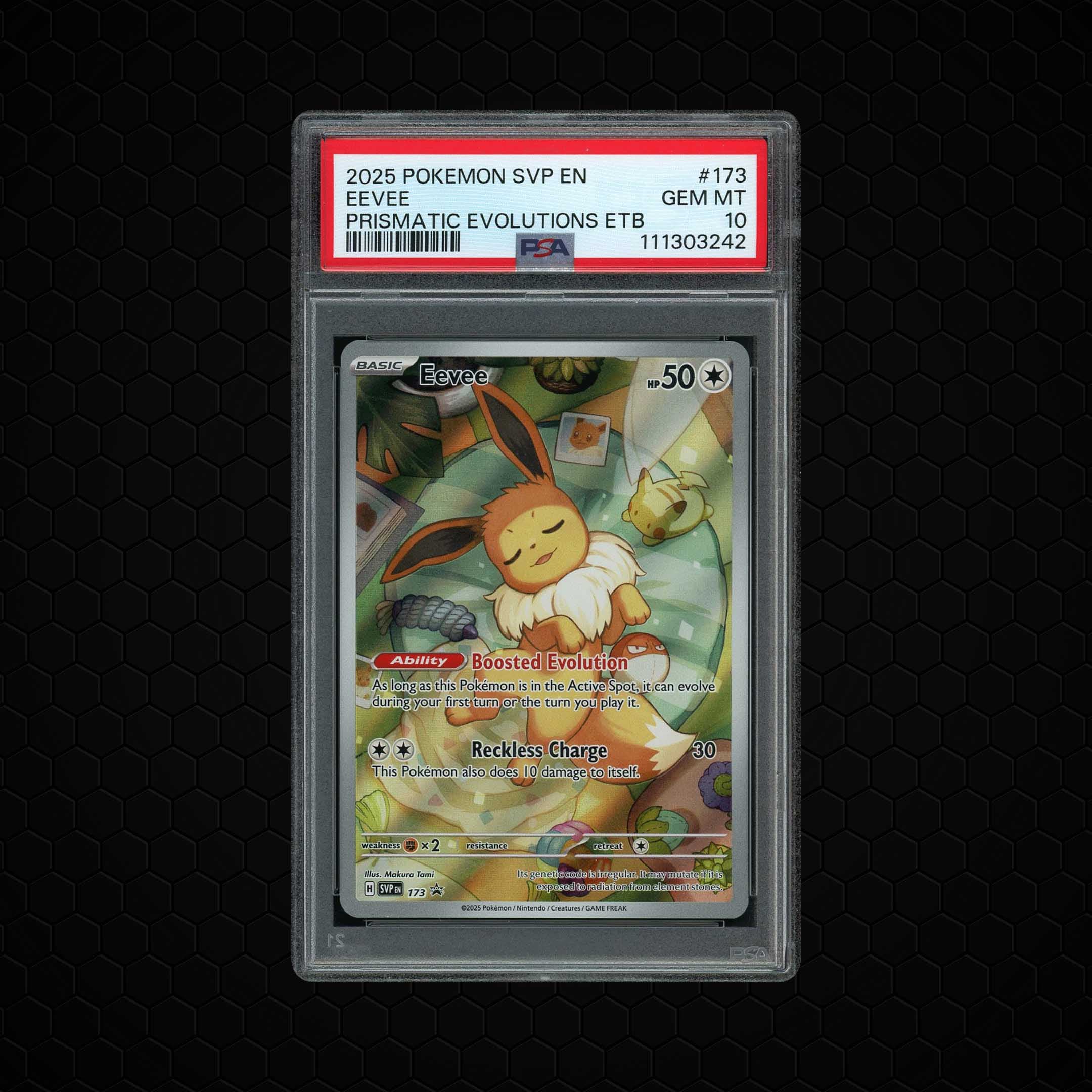 2025 Black Star Promo Eevee  PSA 10
