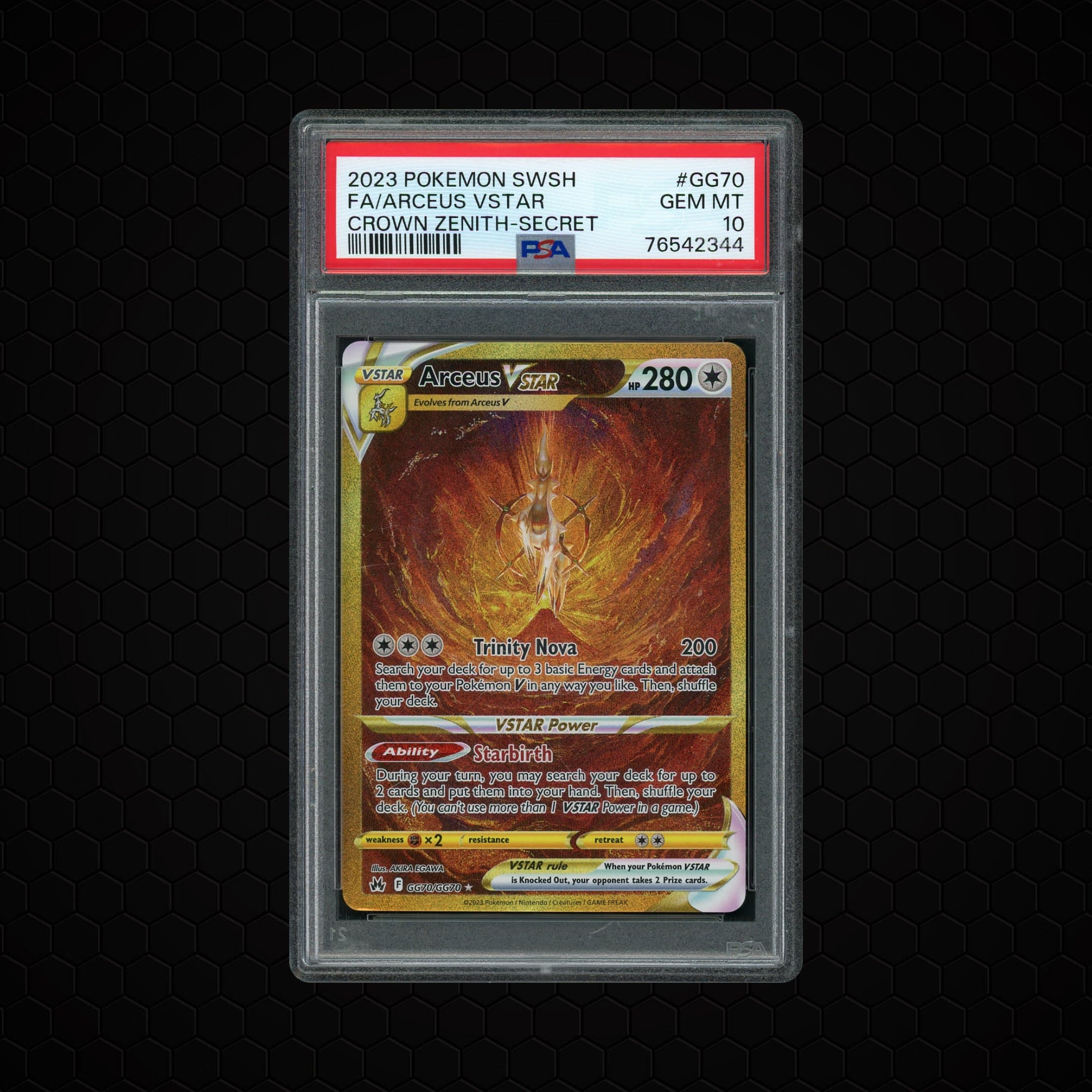 2023 Crown Zenith Arceus VSTAR #GG70 PSA 10