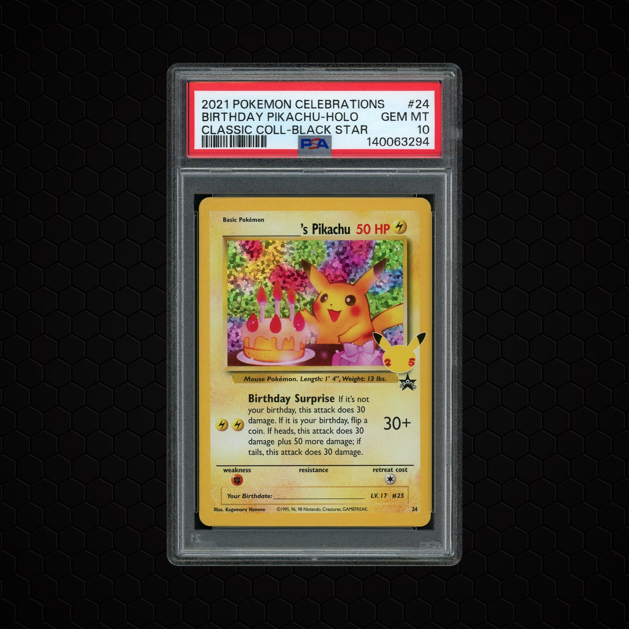 2021 Black Star Promo _______'s Pikachu  PSA 10