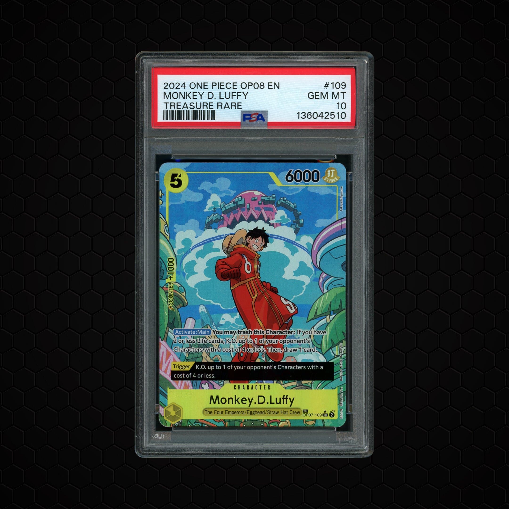 2024 Two Legends Monkey D. Luffy #OP07-109 PSA 10
