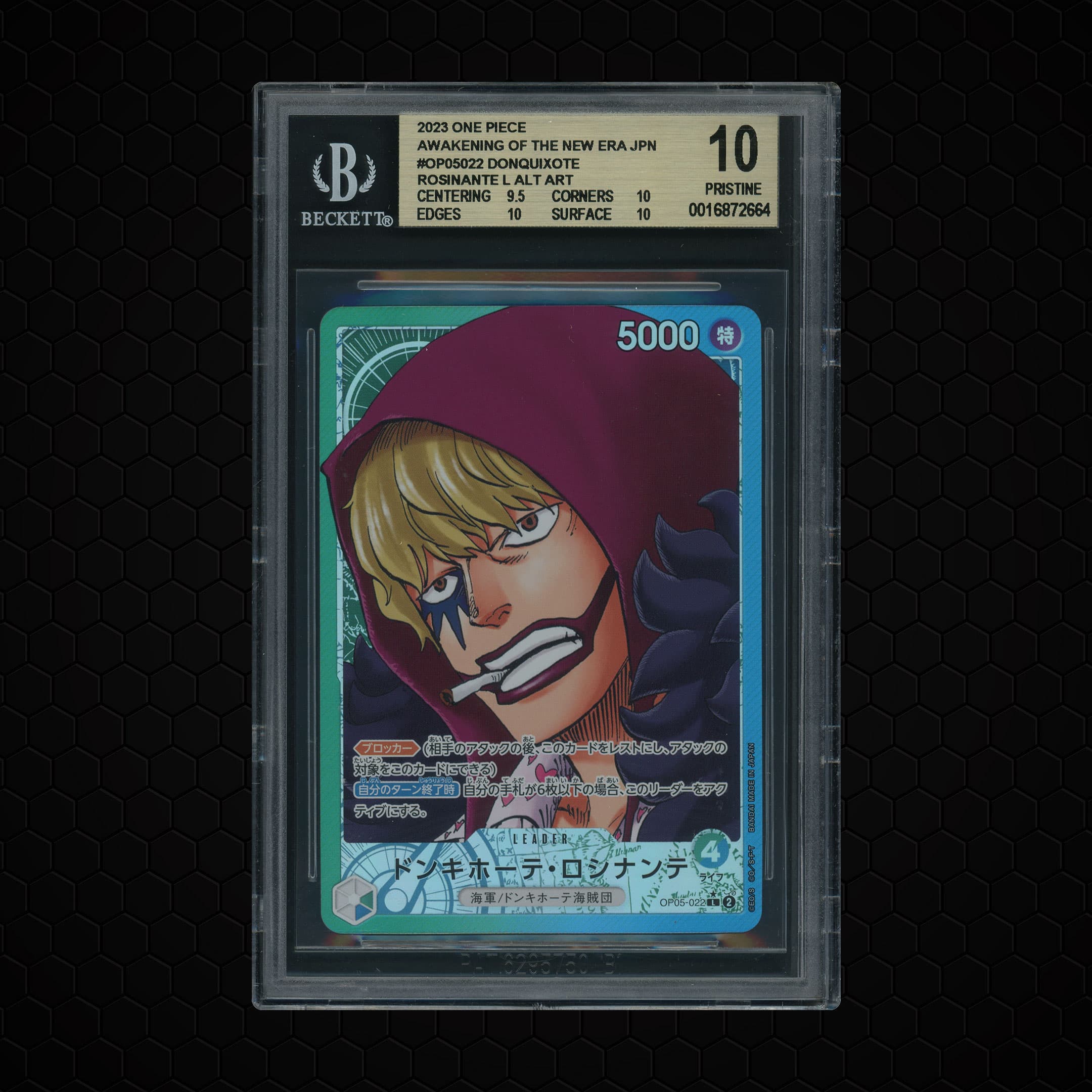 2023 Japanese Awakening of the New Era Donquixote Rosinante #OP05-022 BGS 10