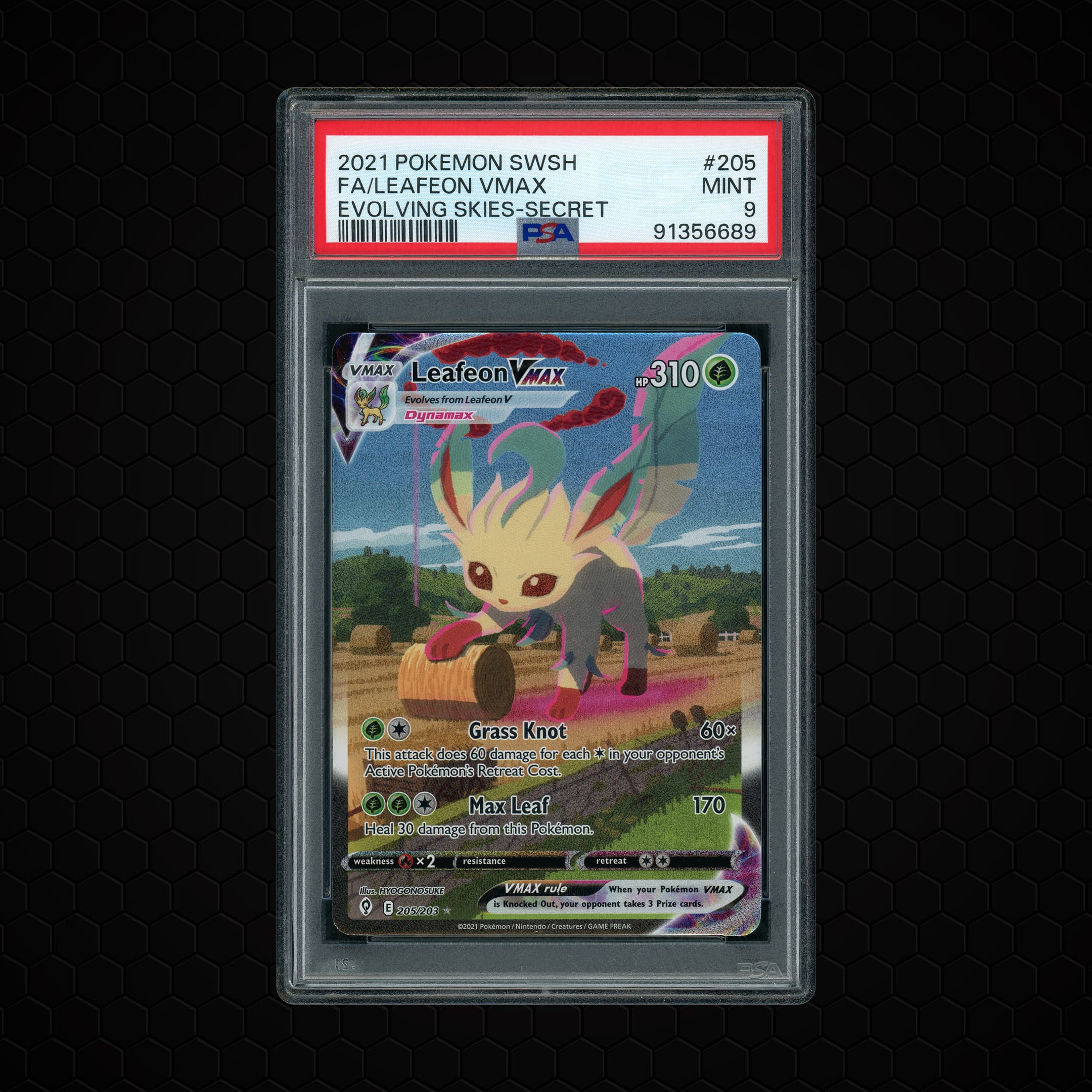 2021 Evolving Skies Leafeon VMAX  PSA 9
