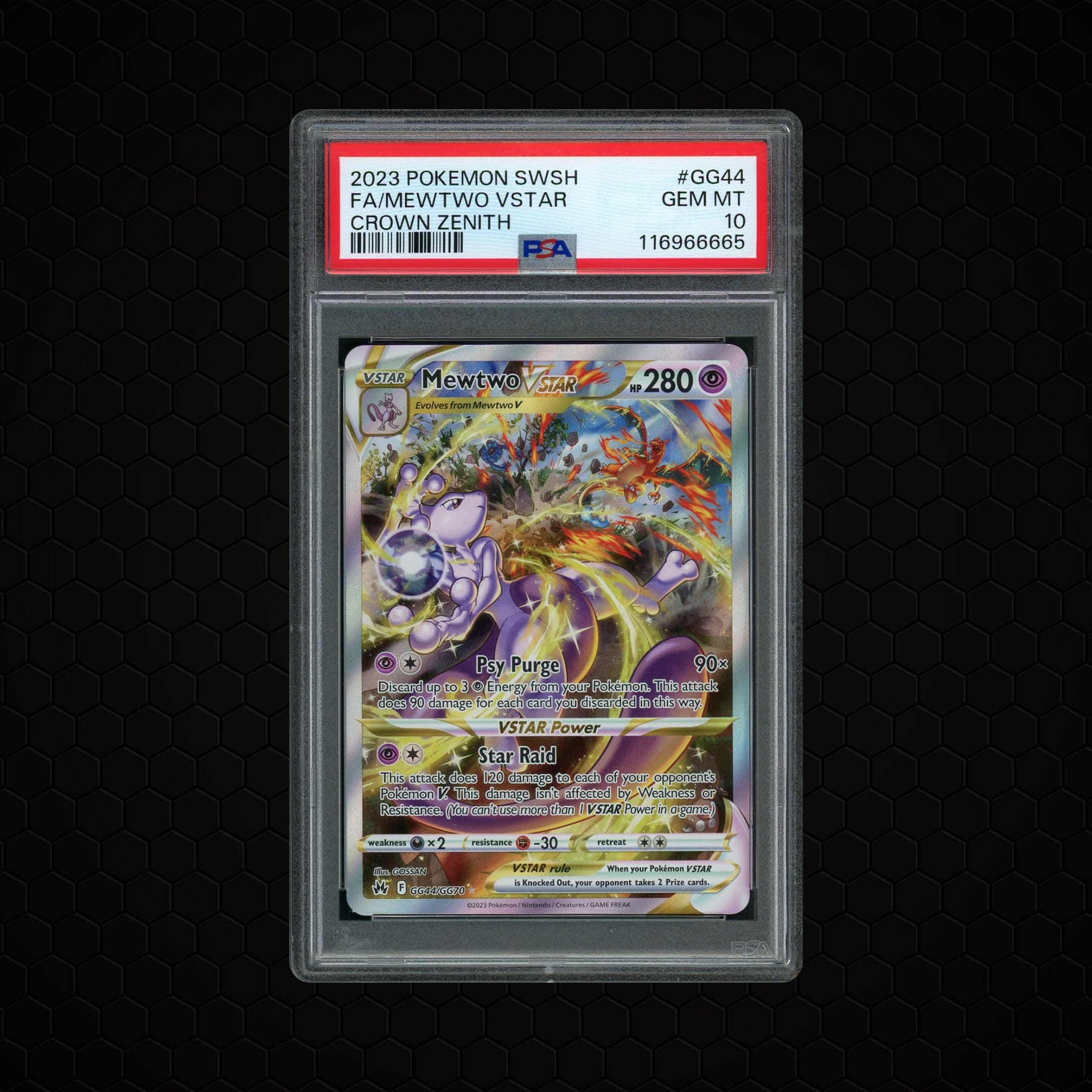 2023 Crown Zenith Mewtwo VSTAR #GG44 PSA 10