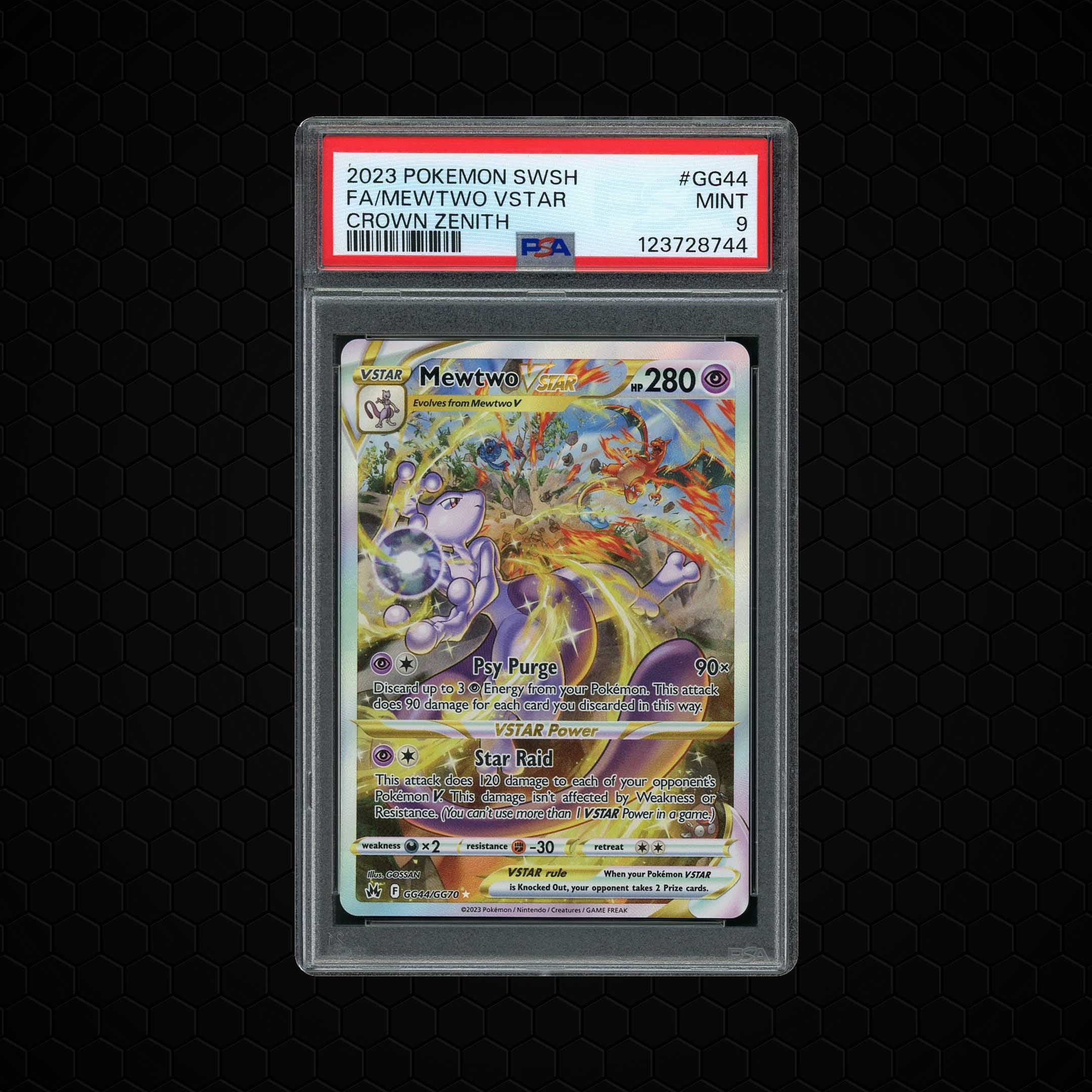 2023 Crown Zenith Mewtwo VSTAR #GG44 PSA 9