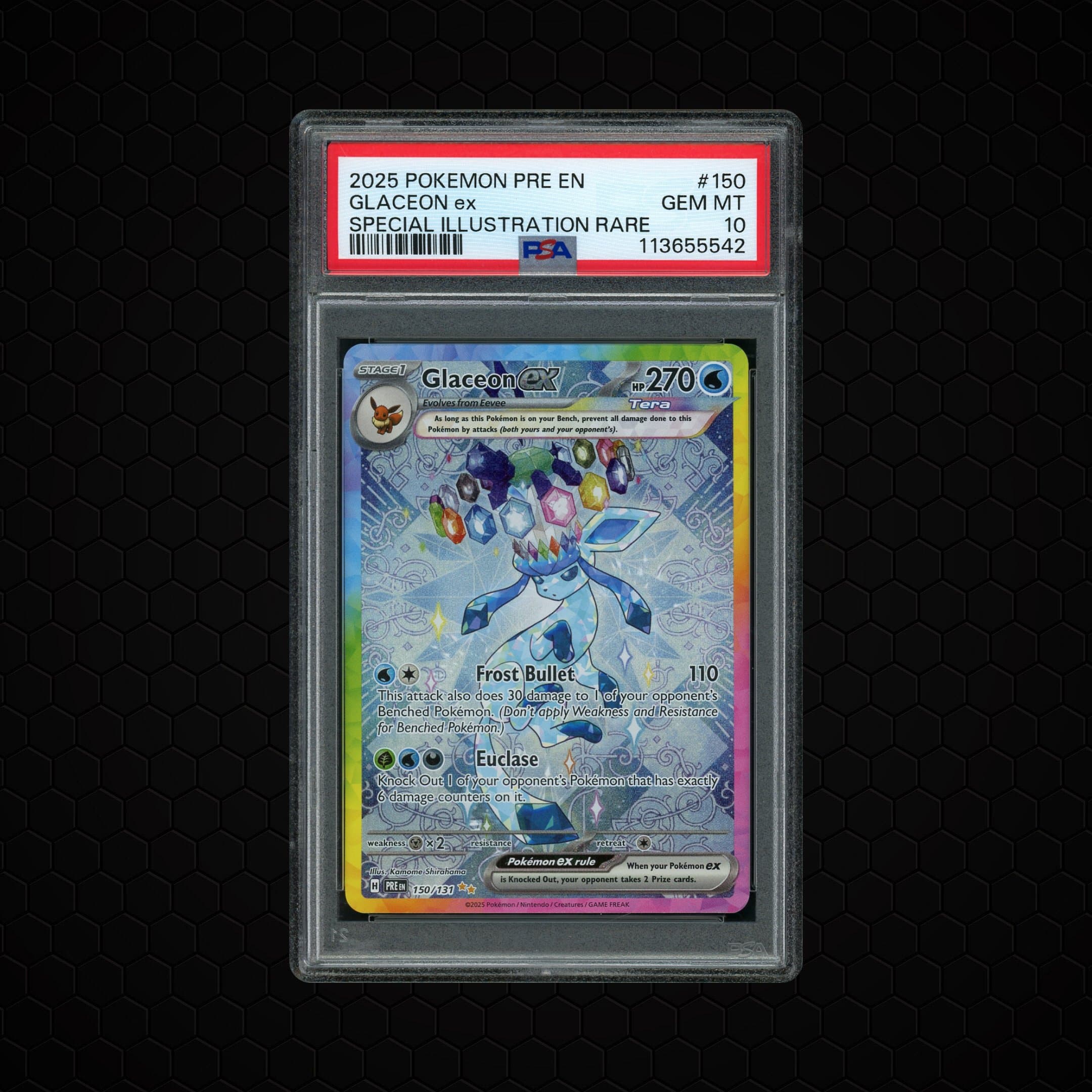 2025 Prismatic Evolutions Glaceon EX  PSA 10