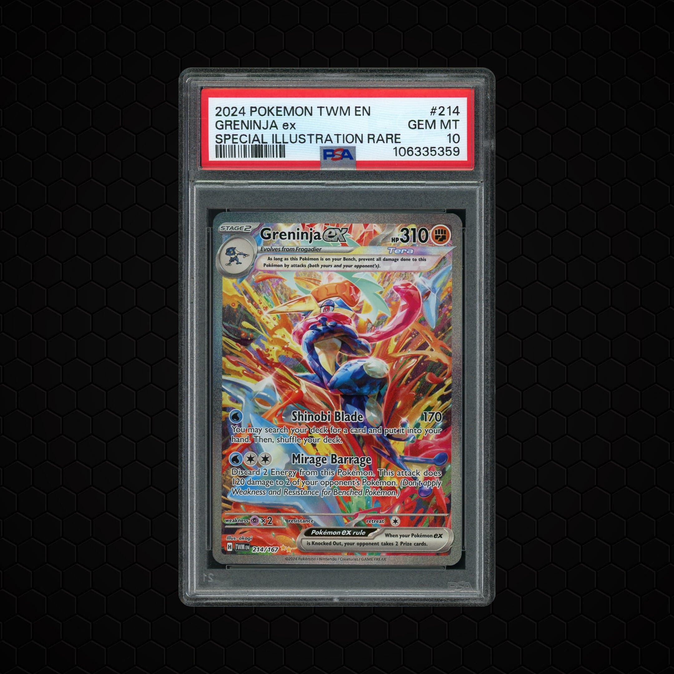 2024 Twilight Masquerade Greninja EX  PSA 10
