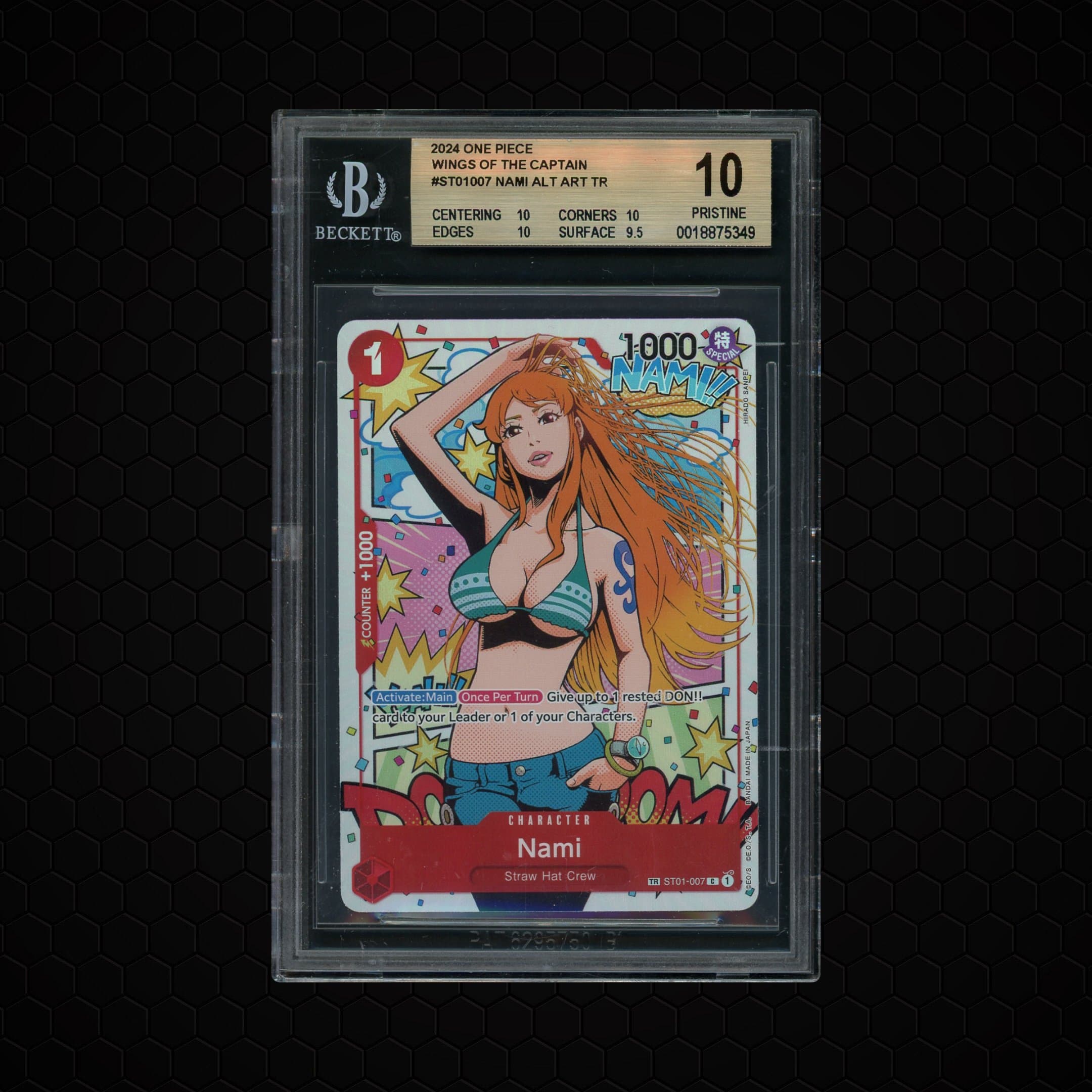 2024 Wings of the Captain Nami #ST01-007 BGS 10
