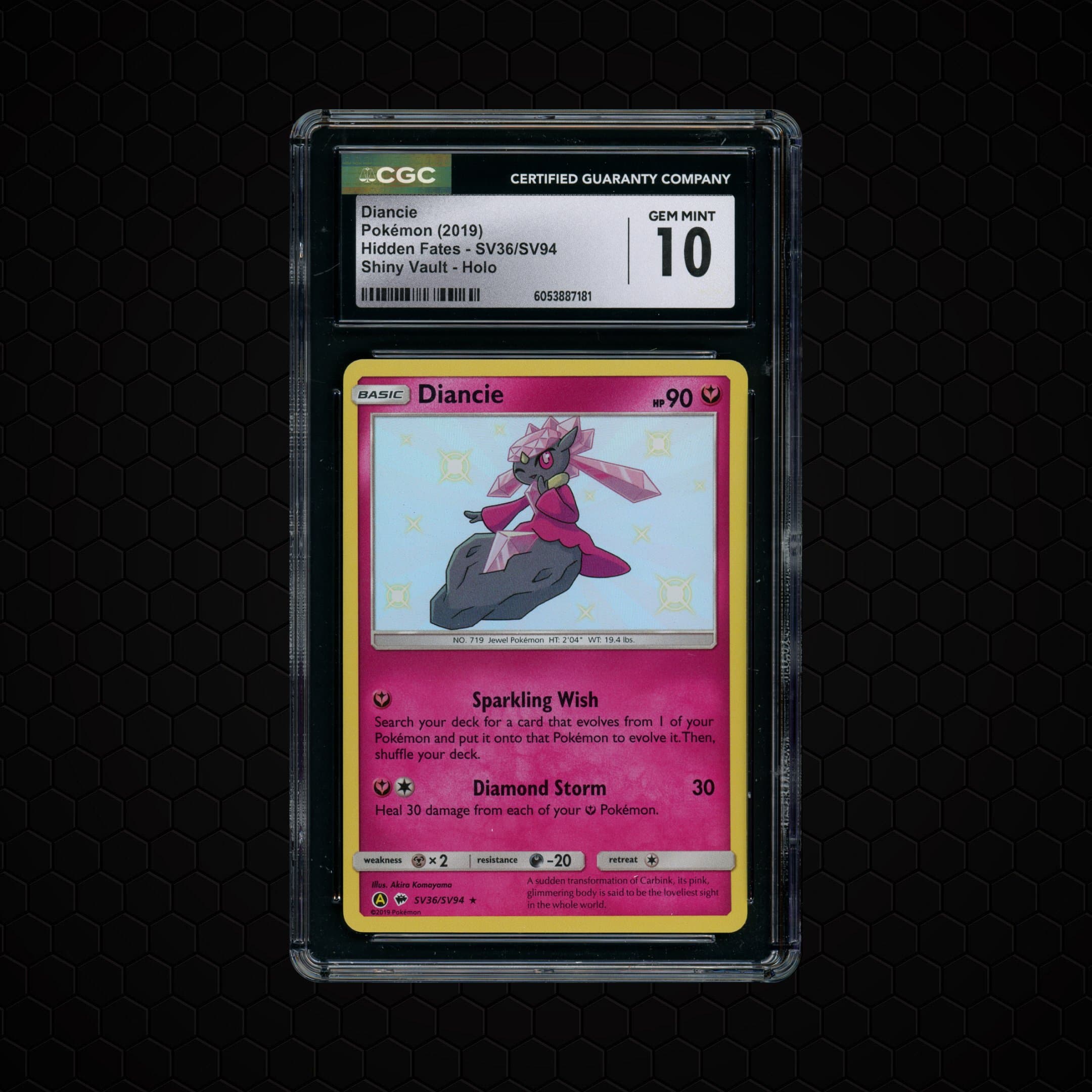 2019 Hidden Fates Diancie #SV36 CGC 10