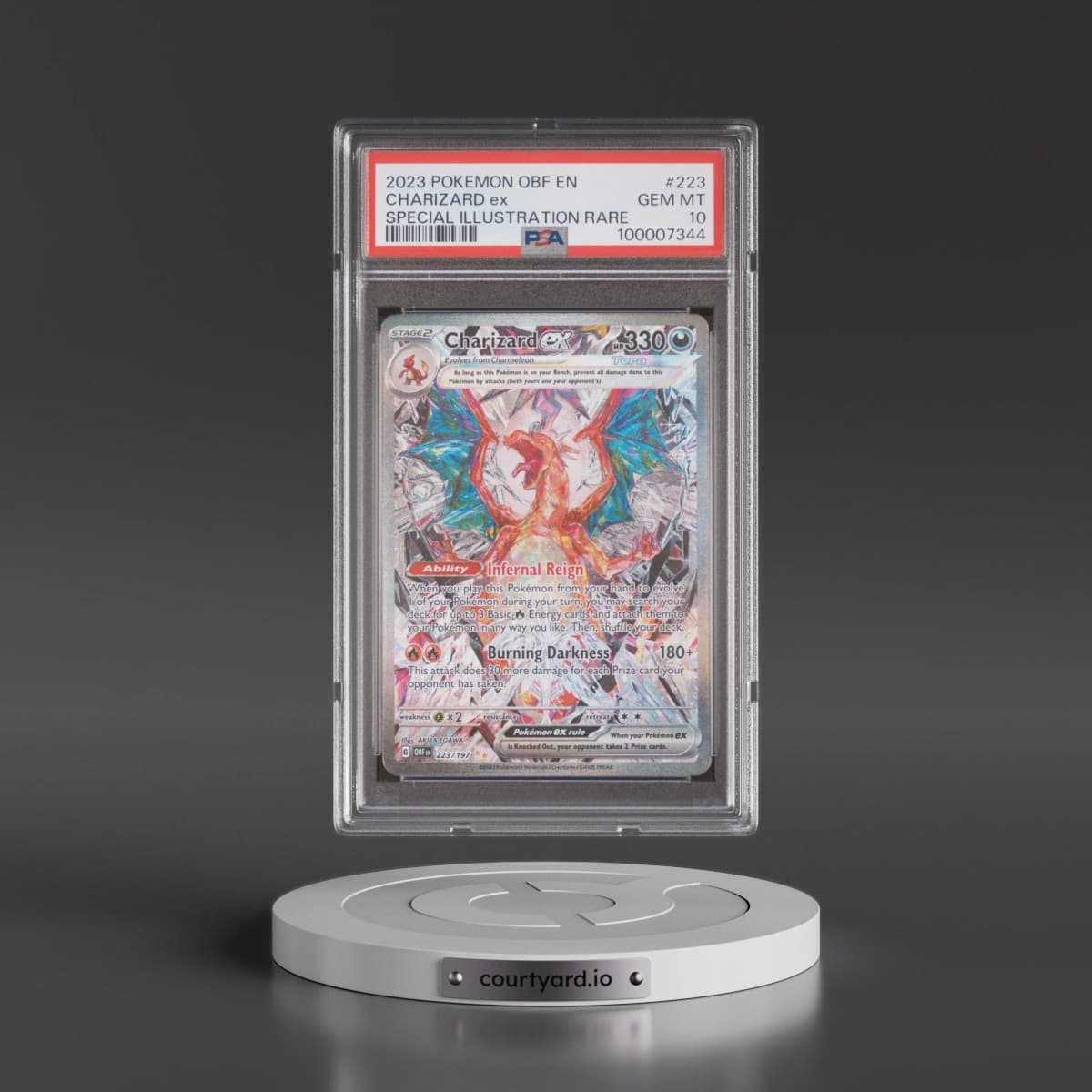 2023 Pokémon Obf EN-Obsidian Flames #223 Charizard EX - Holo Special Illustration Rare (PSA 10 GEM MINT)