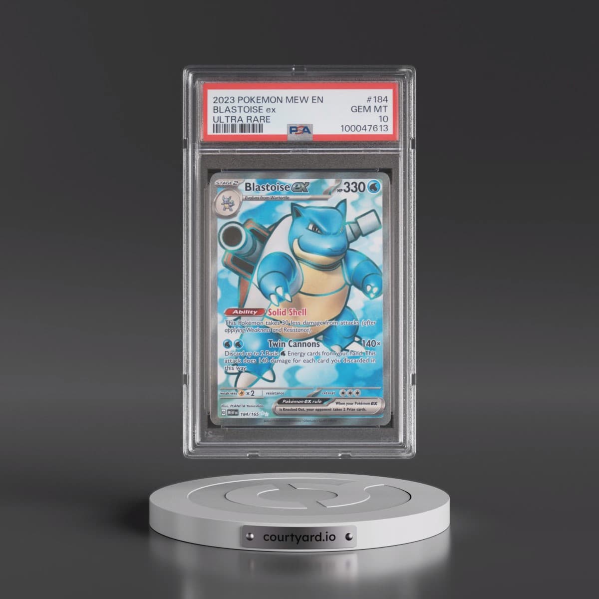 2023 Pokémon Mew EN-151 #184 Blastoise EX - Holo Ultra Rare (PSA 10 GEM MINT)