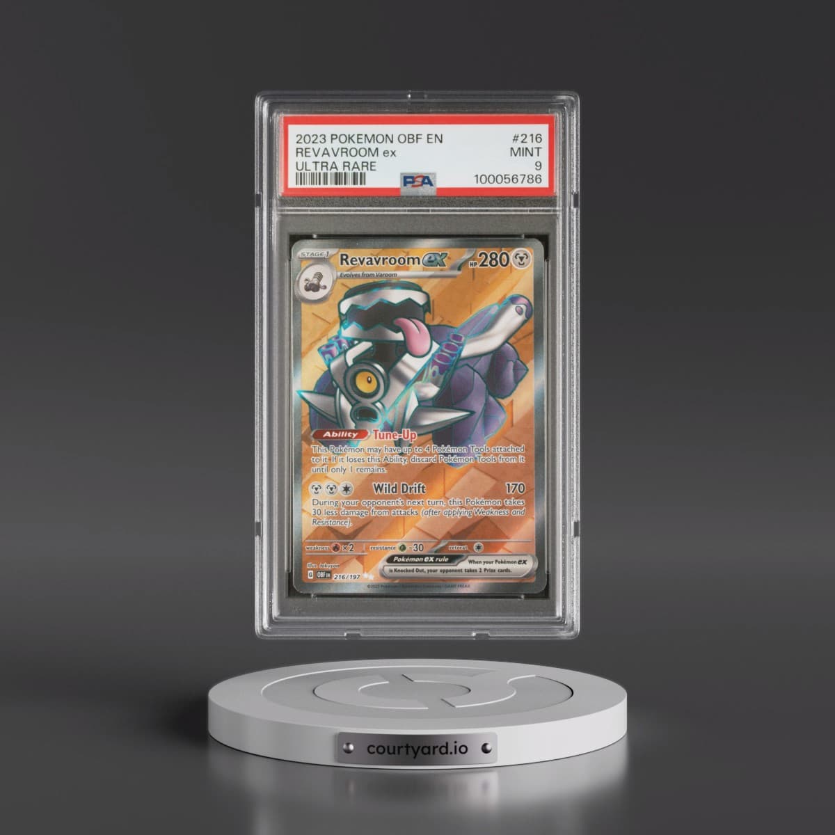 2023 Pokémon Obf EN-Obsidian Flames #216 Revavroom EX - Holo Ultra Rare (PSA 9 MINT)