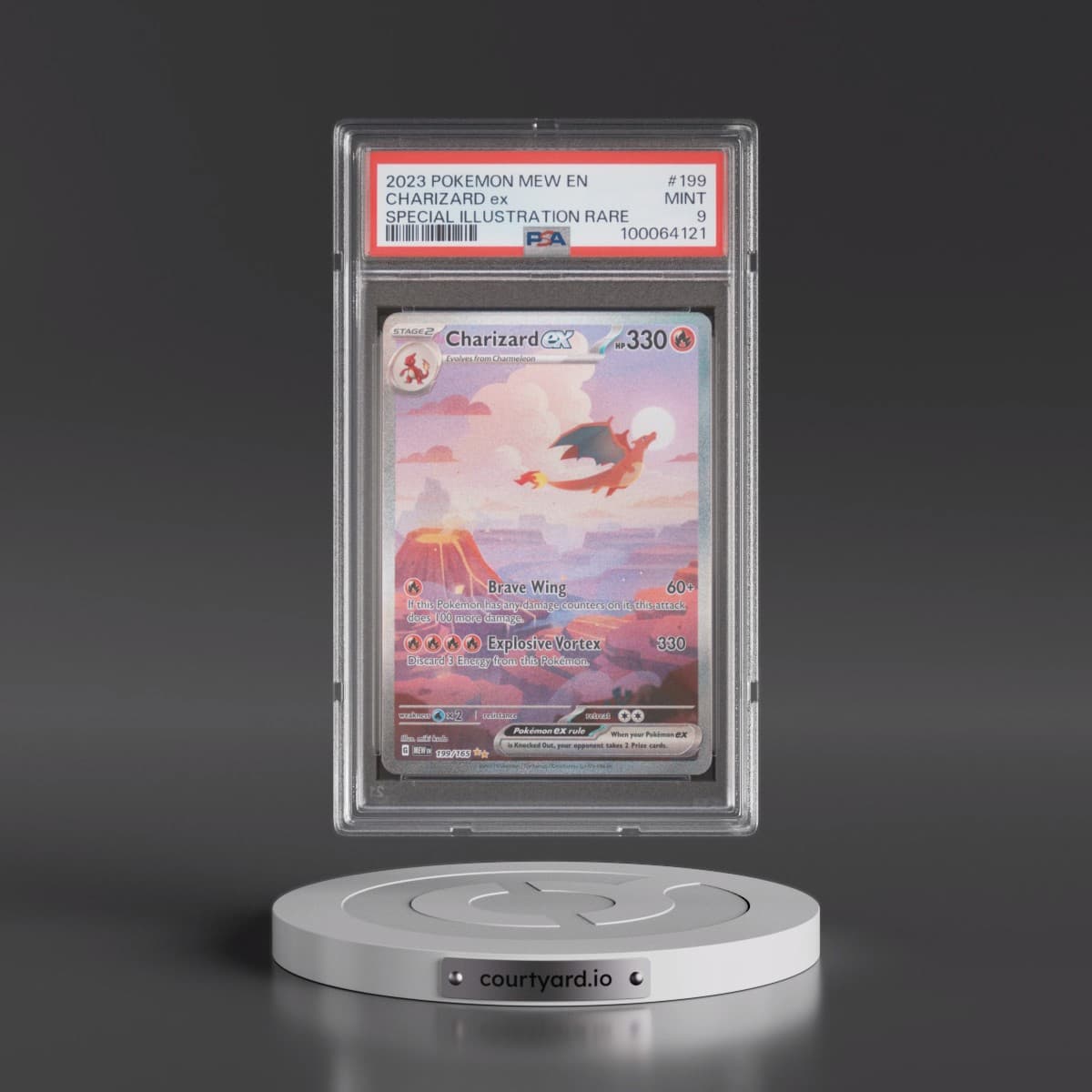 2023 Pokémon Mew EN-151 #199 Charizard EX - Holo Special Illustration Rare (PSA 9 MINT)