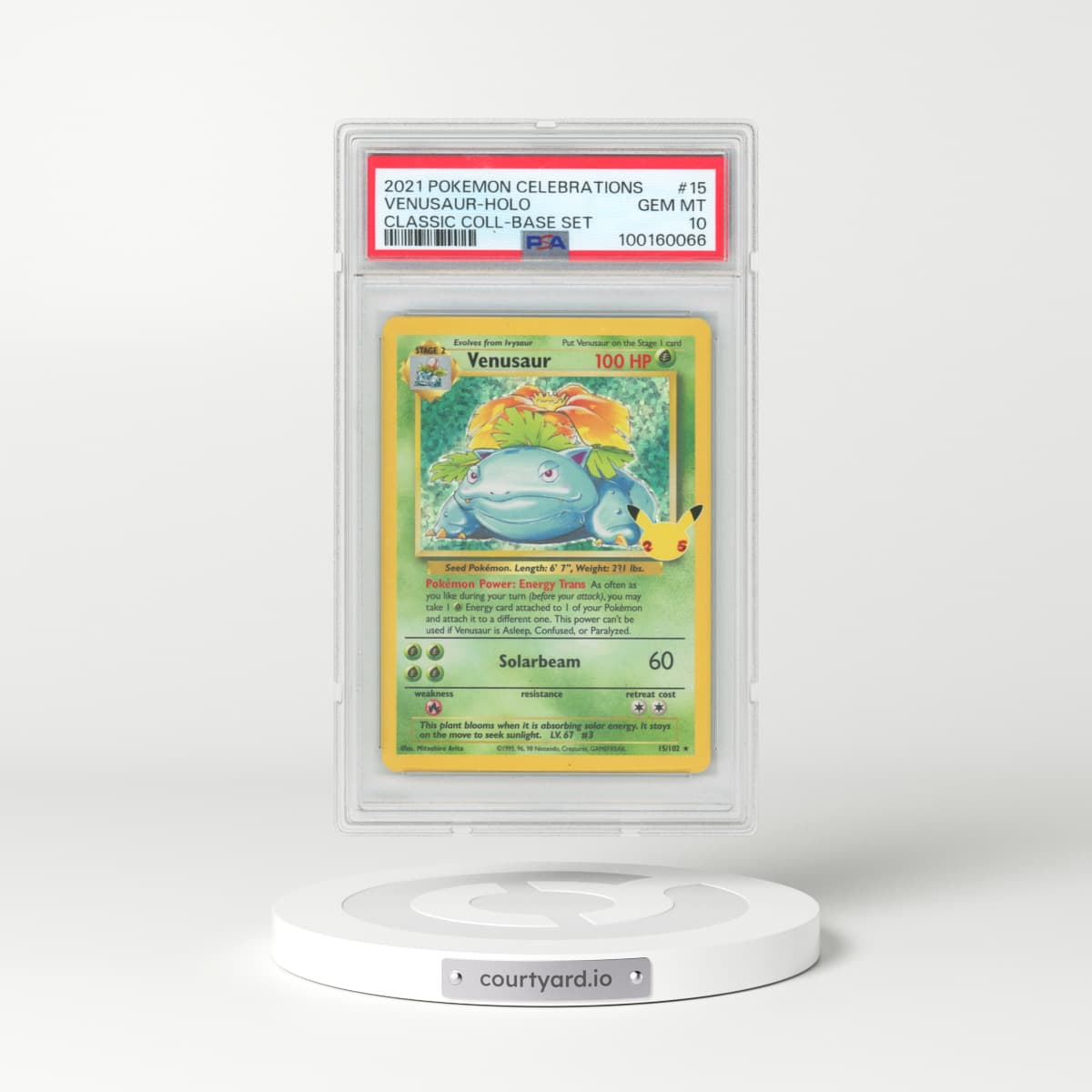 2021 Pokémon Celebrations Classic Collection #15 Venusaur - Holo (PSA 10 GEM MINT)