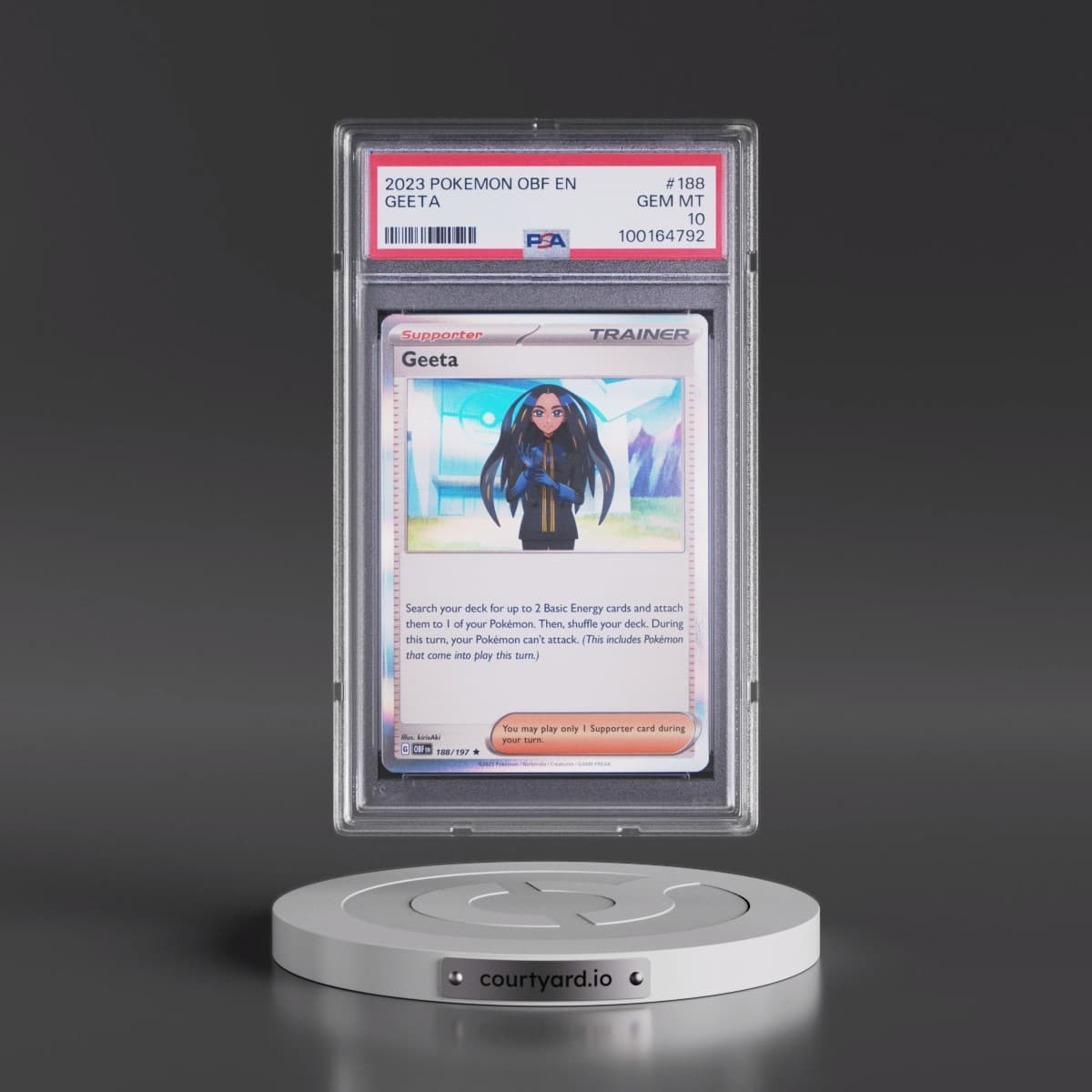 2023 Pokémon Obf EN-Obsidian Flames #188 Geeta (PSA 10 GEM MINT)
