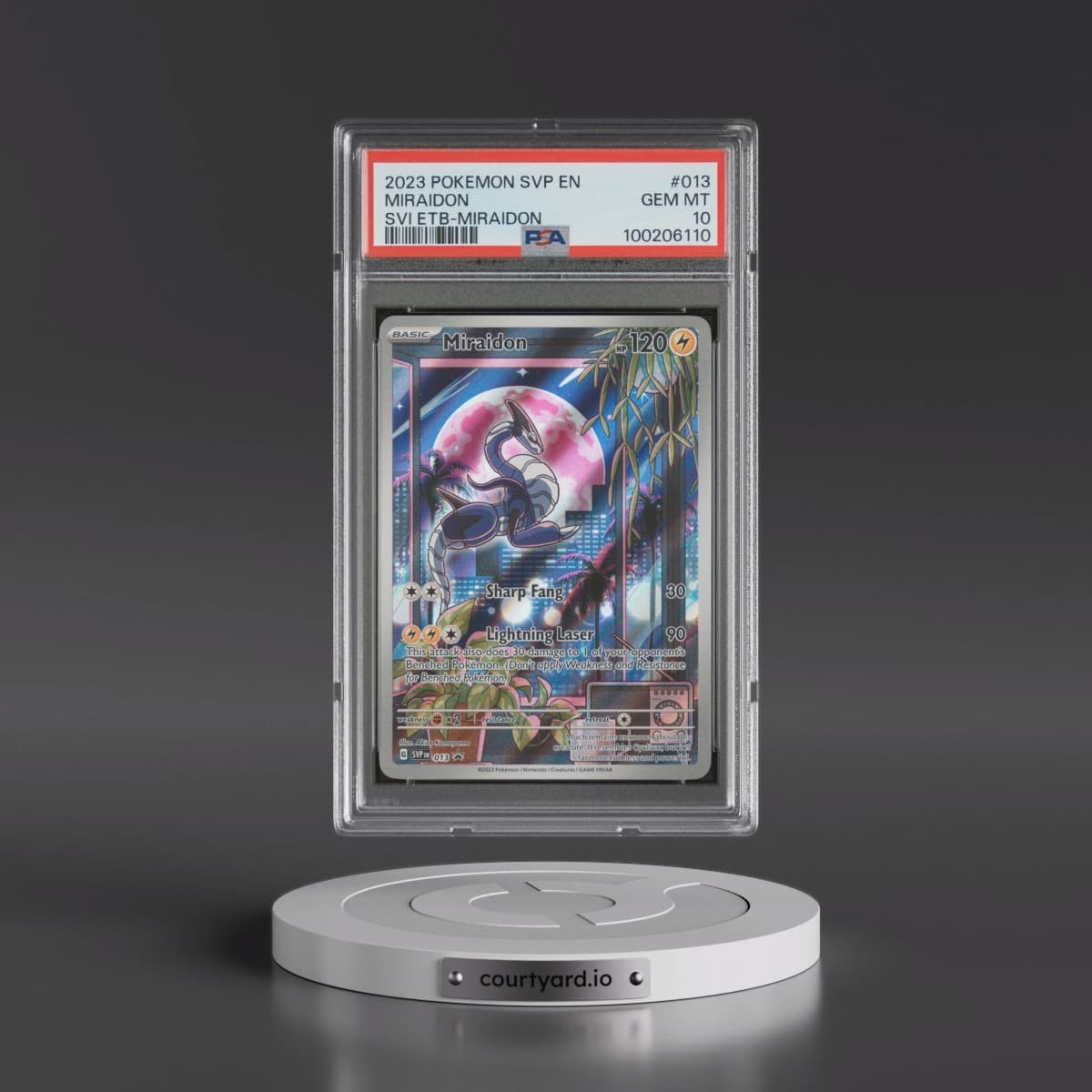 2023 Pokémon Svp EN-SV Black Star Promo #013 Miraidon - Scarlet & Violet Elite Trainer Box-Miraidon (PSA 10 GEM MINT)