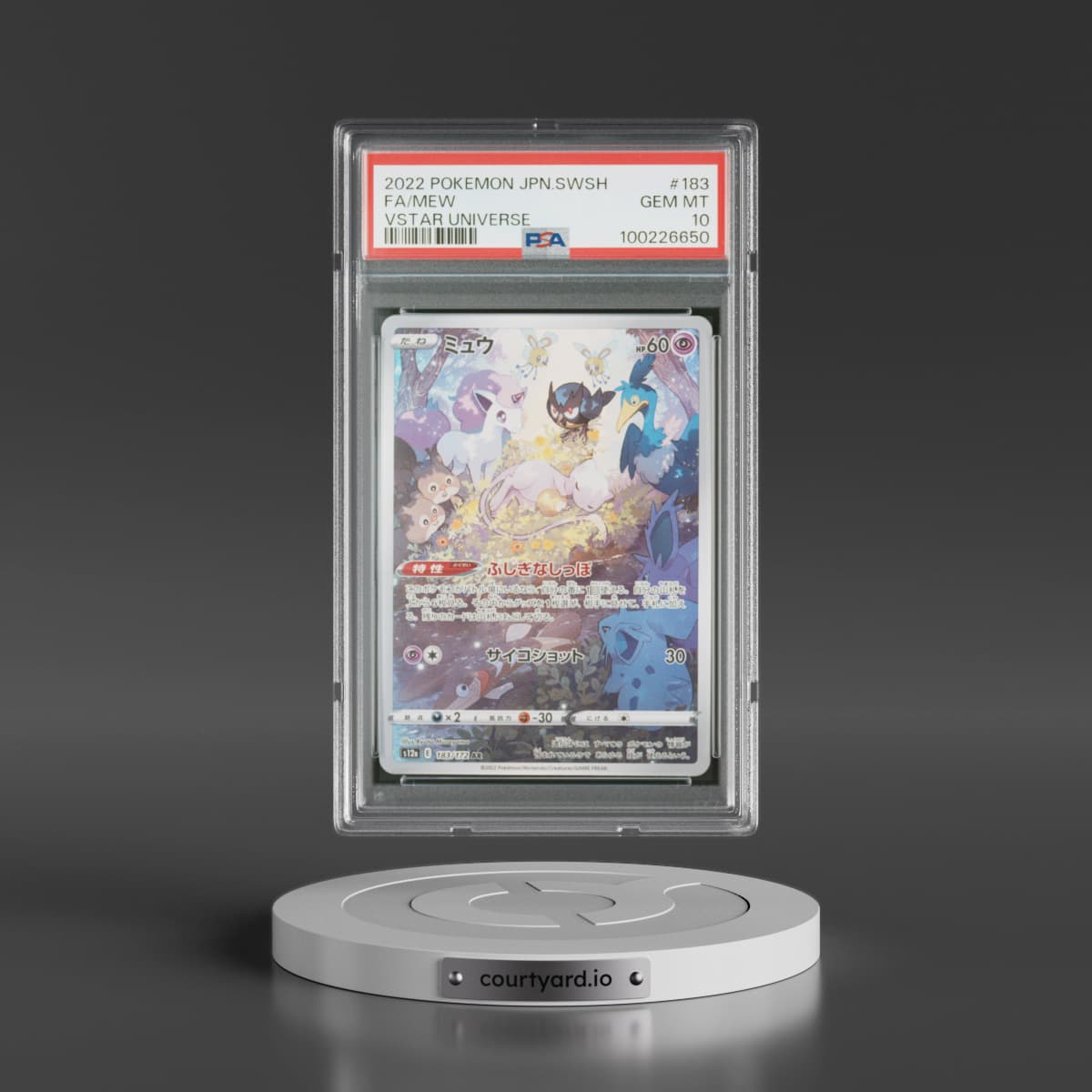 2022 Pokémon Sword & Shield Vstar Universe #183 Mew - Full Art (PSA 10 GEM MINT)