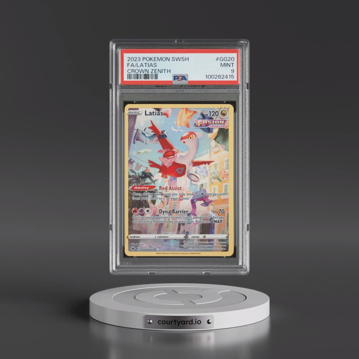 2023 Pokémon Sword and Shield Crown Zenith #GG20 Latias - Full Art (PSA 9 MINT)