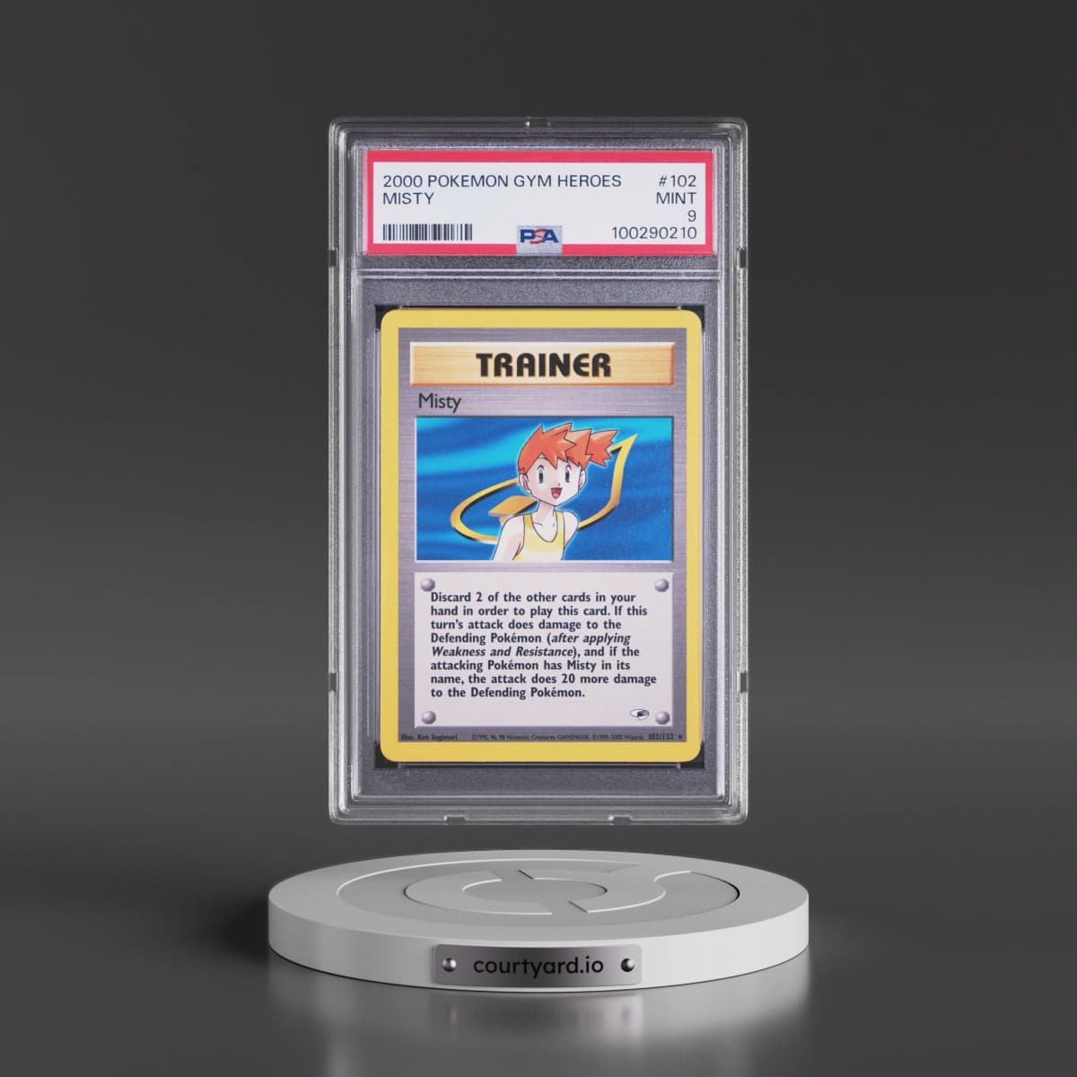 2000 Pokémon Gym Heroes #102 Misty (PSA 9 MINT)