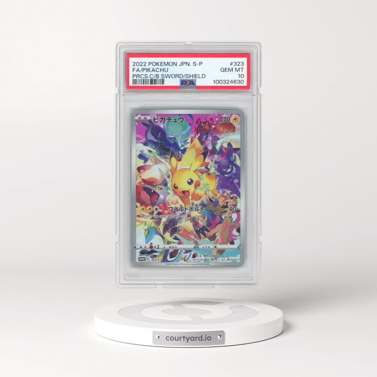 2022 Pokémon S Promo #323 Pikachu - Full Art Precious Collector Box Sword & Shield (PSA 10 GEM MINT)