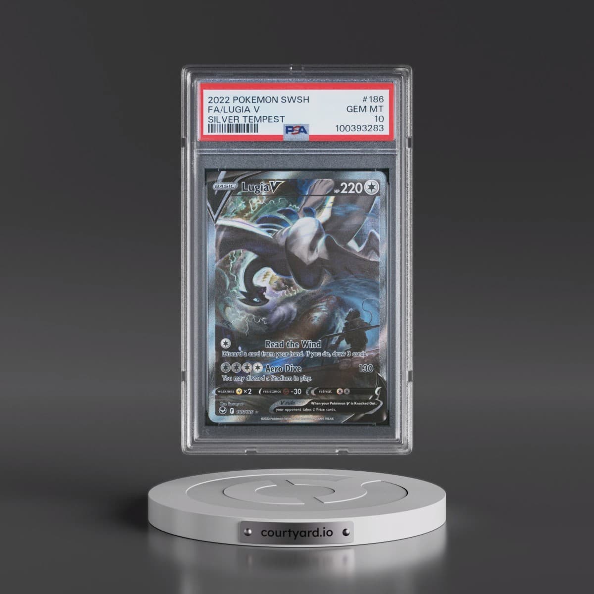 2022 Pokémon Sword & Shield Silver Tempest #186 Lugia V - Holo Full Art (PSA 10 GEM MINT)