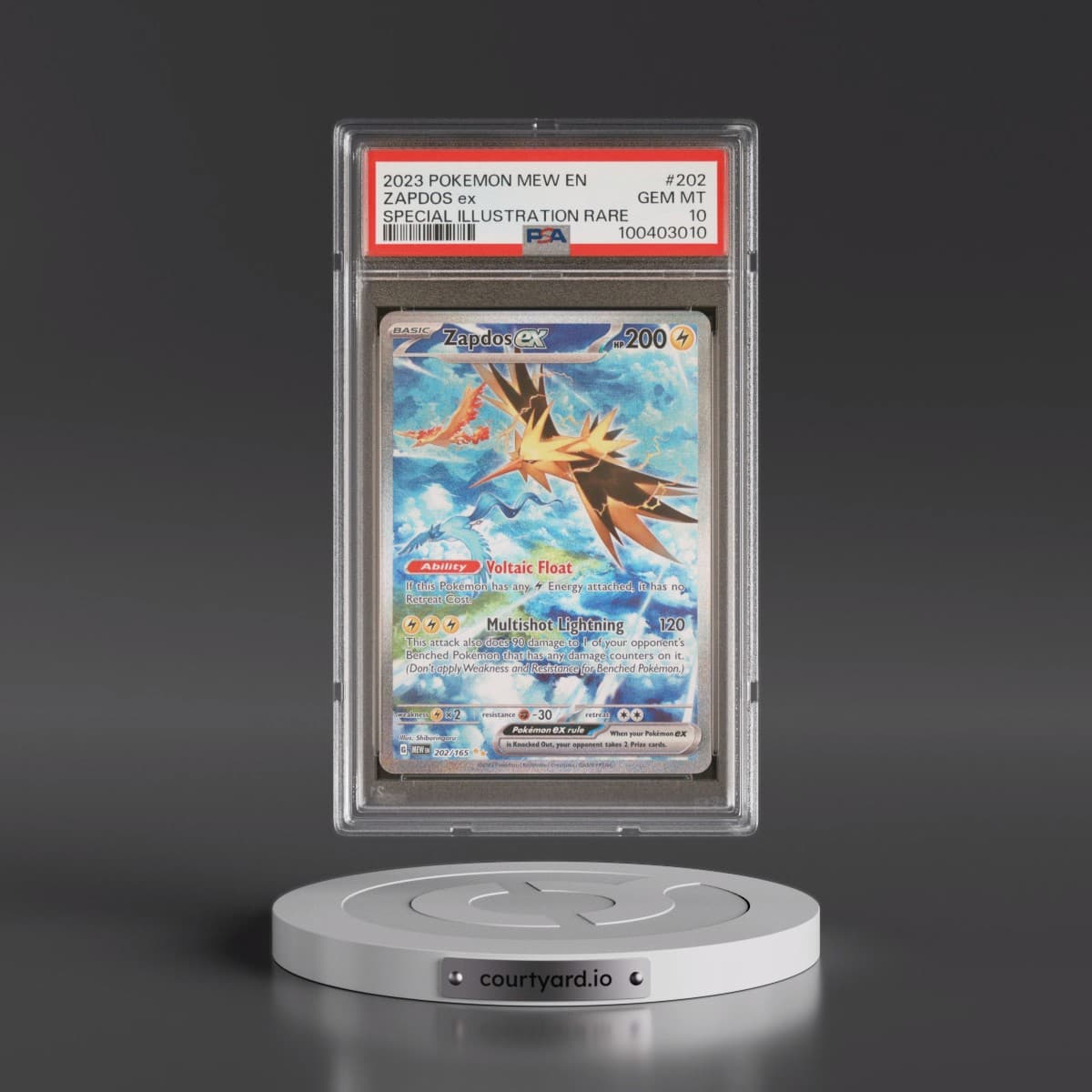 2023 Pokémon Mew EN-151 #202 Zapdos EX - Holo Special Illustration Rare (PSA 10 GEM MINT)
