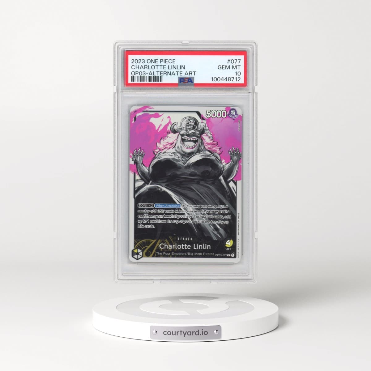 2023 One Piece Pillars of Strength #077 Charlotte Linlin - Alternate Art (PSA 10 GEM MINT)