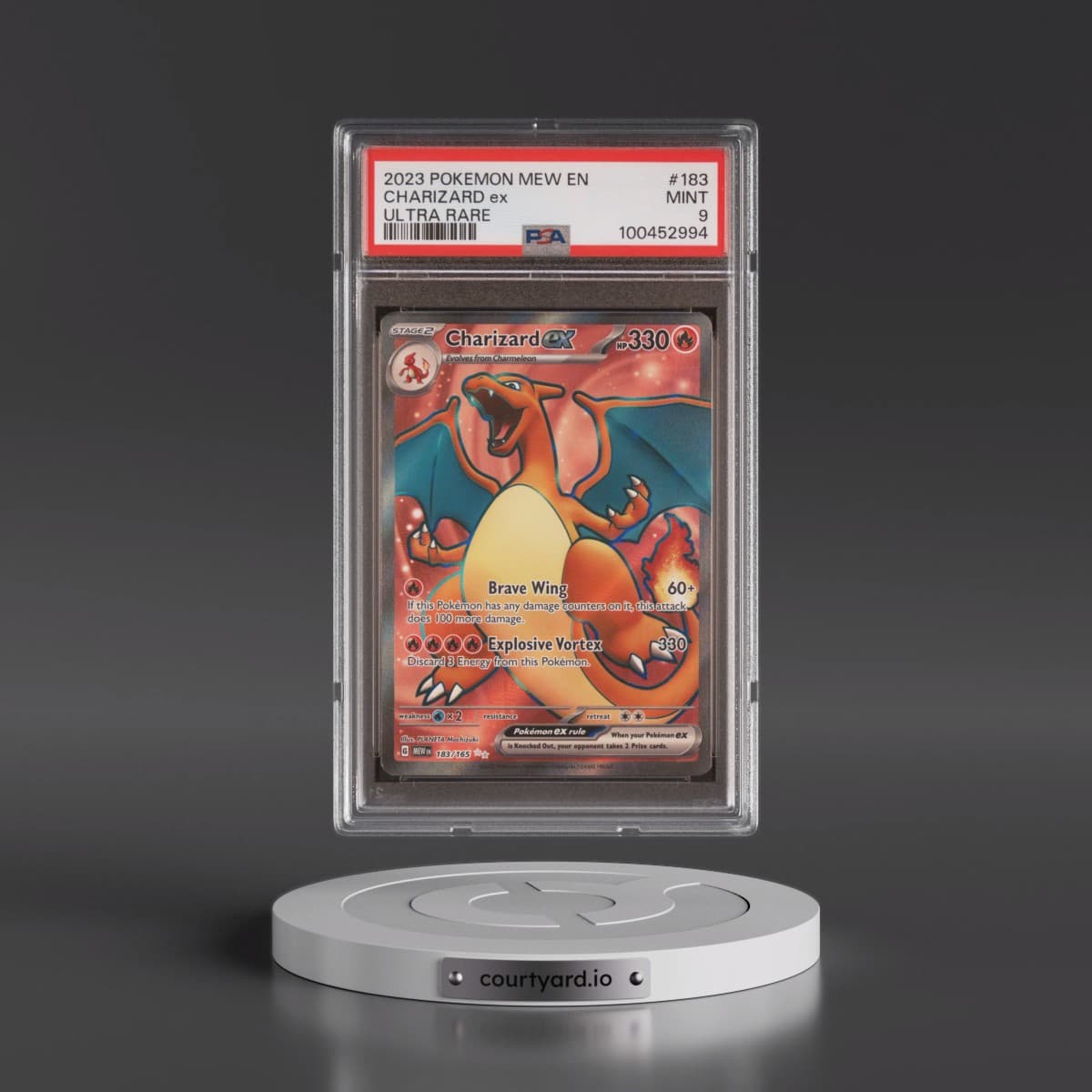 2023 Pokémon Mew EN-151 #183 Charizard EX - Holo Ultra Rare (PSA 9 MINT)
