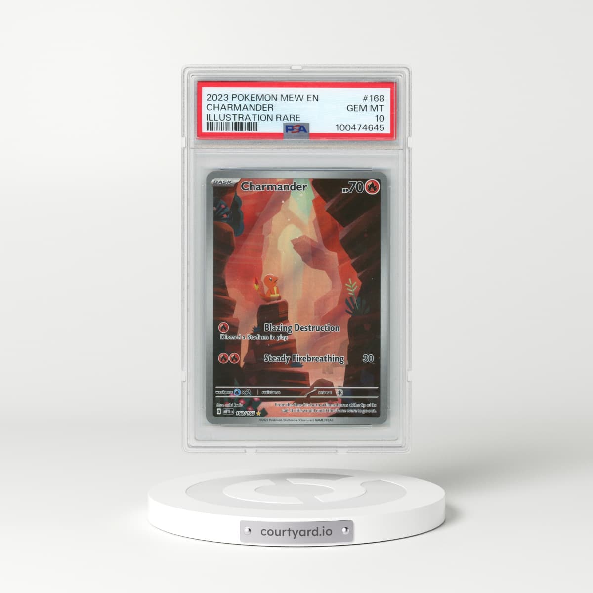 2023 Pokémon Mew EN-151 #168 Charmander - Illustration Rare (PSA 10 GEM MINT)