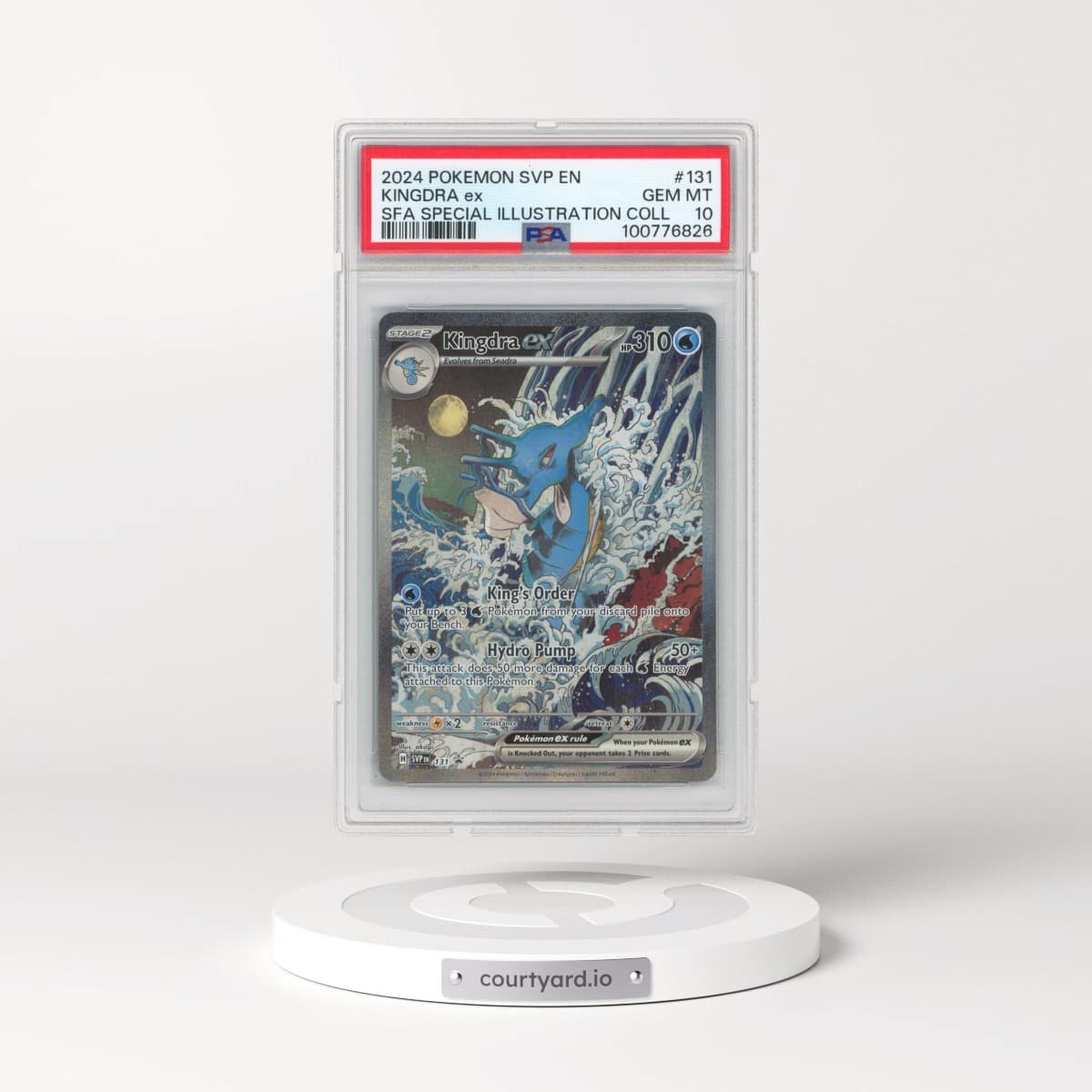 2024 Pokémon Svp EN-SV Black Star Promo #131 Kingdra EX - Holo Shrouded Fable Special Illustration Collection (PSA 10 GEM MINT)