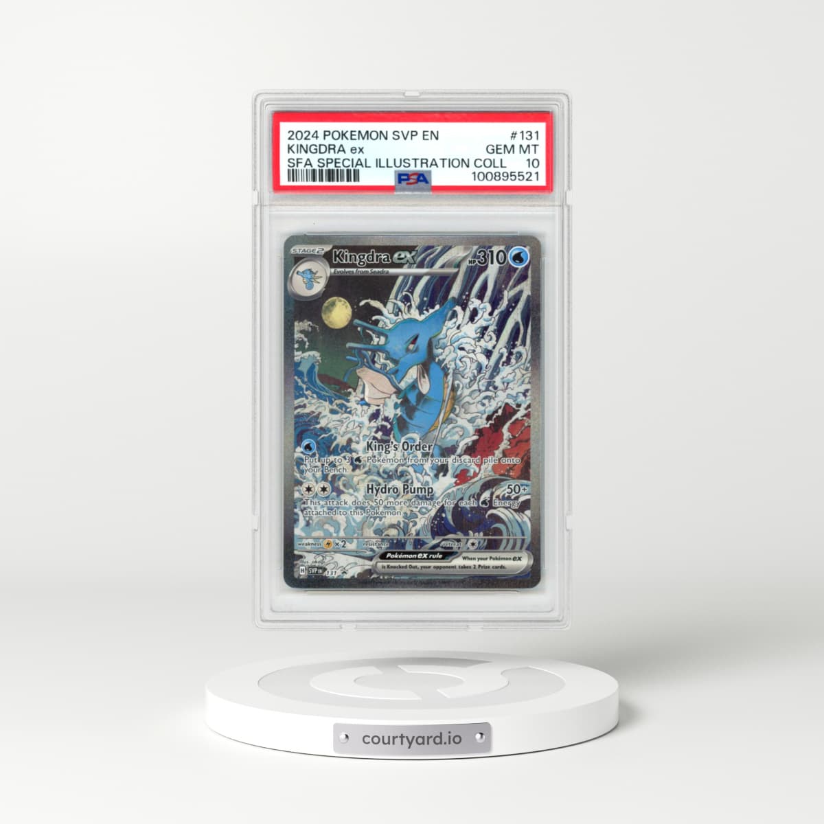 2024 Pokémon Svp EN-SV Black Star Promo #131 Kingdra EX - Holo Shrouded Fable Special Illustration Collection (PSA 10 GEM MINT)