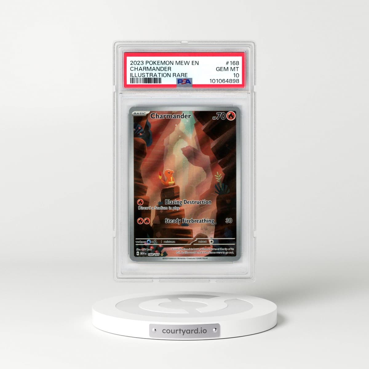 2023 Pokémon Mew EN-151 #168 Charmander - Illustration Rare (PSA 10 GEM MINT)