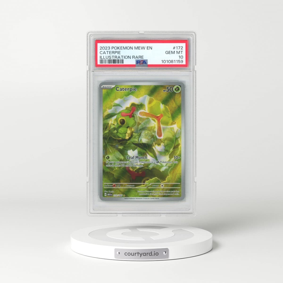 2023 Pokémon Mew EN-151 #172 Caterpie - Illustration Rare (PSA 10 GEM MINT)
