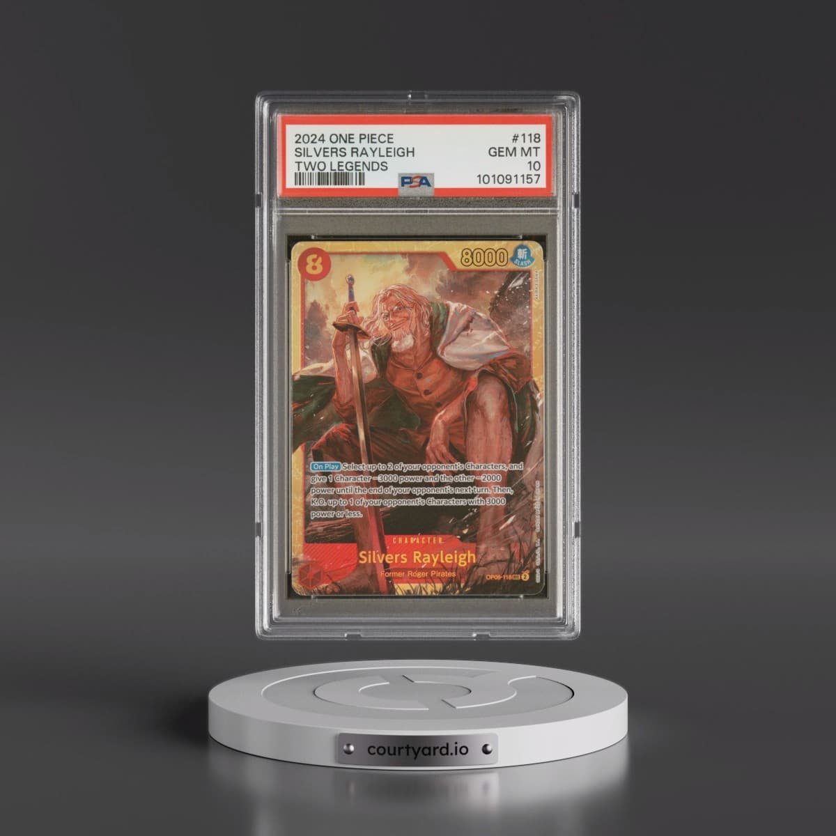 2024 One Piece Two Legends #118 Silvers Rayleigh (PSA 10 GEM MINT)