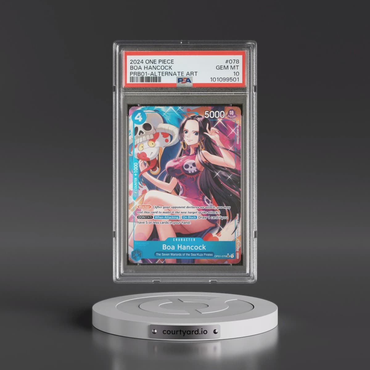 2024 One Piece PRB01-Premium Booster -One Piece Card the Best #078 Boa Hancock - Alternate Art (PSA 10 GEM MINT)