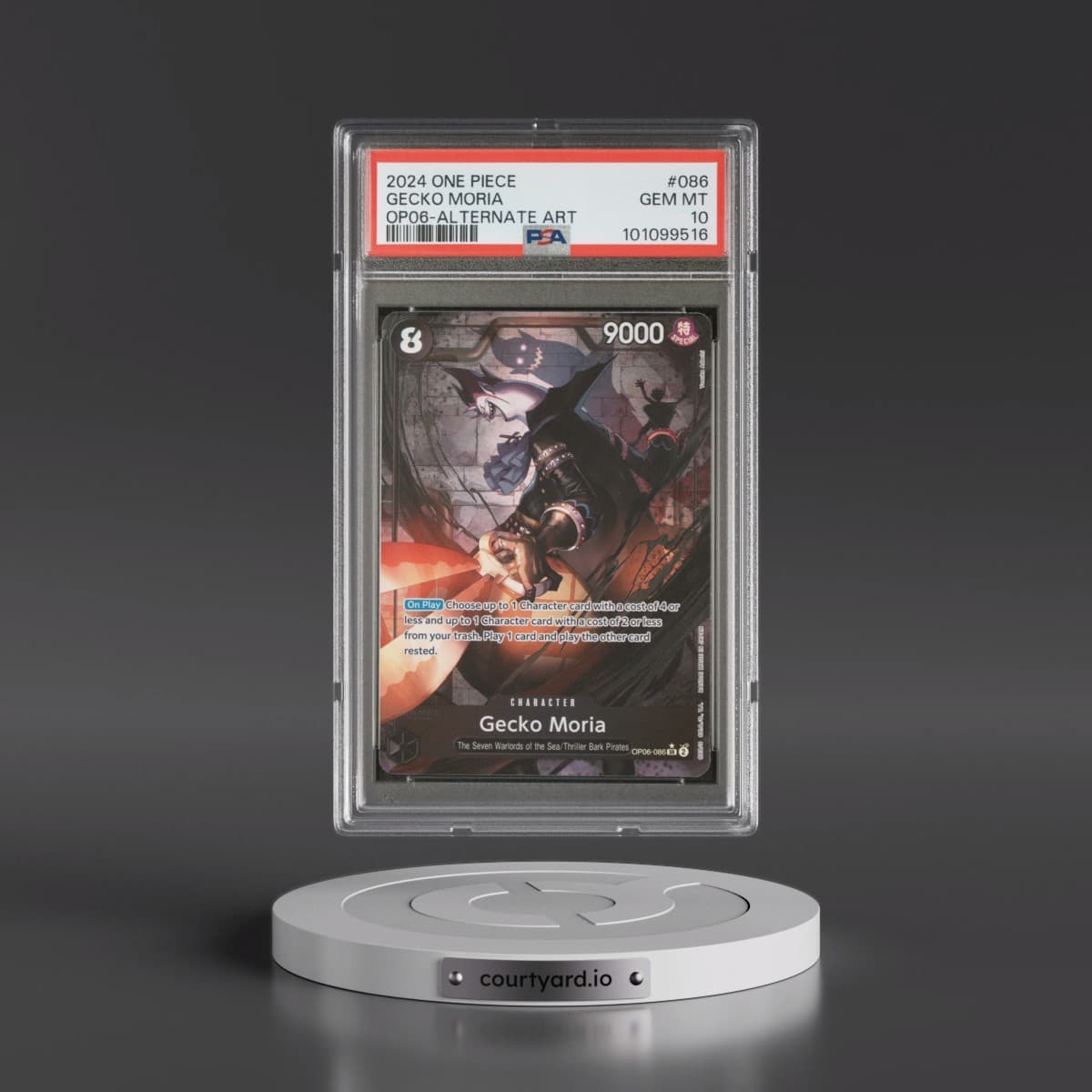 2024 One Piece OP06-Wings of the Captain #086 Gecko Moria - Alternate Art (PSA 10 GEM MINT)