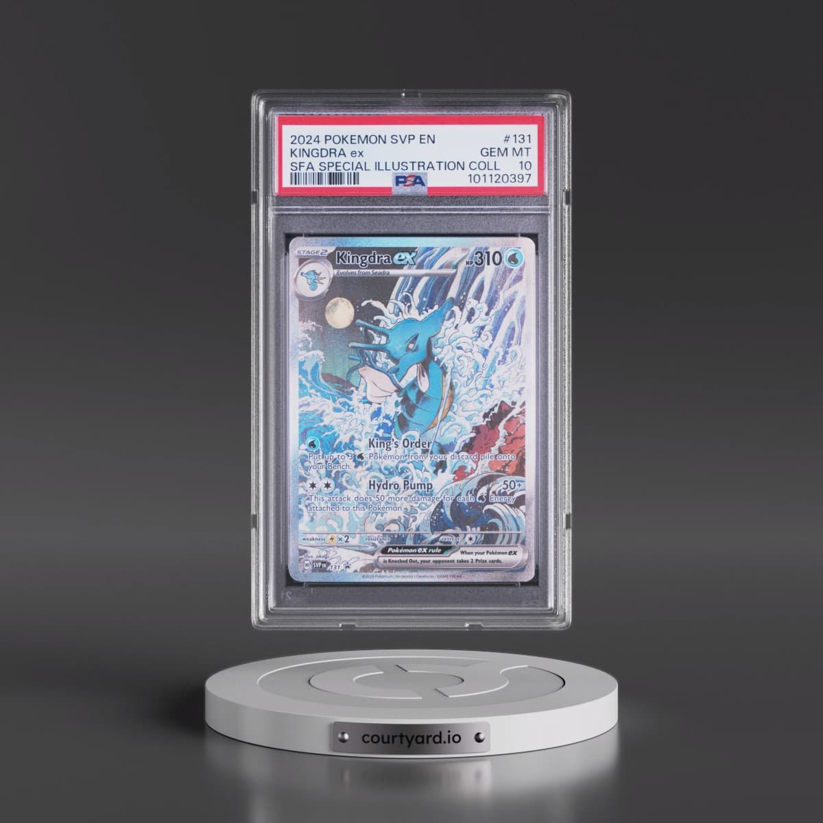 2024 Pokémon Svp EN-SV Black Star Promo #131 Kingdra EX - Holo Shrouded Fable Special Illustration Collection (PSA 10 GEM MINT)