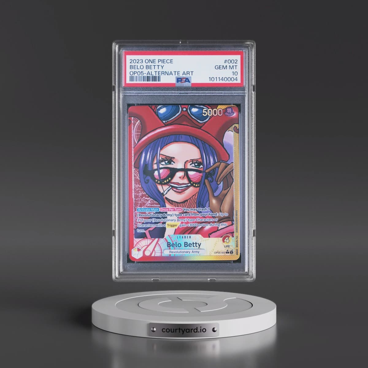 2023 One Piece Awakening of the New Era #002 Belo Betty - Alternate Art (PSA 10 GEM MINT)