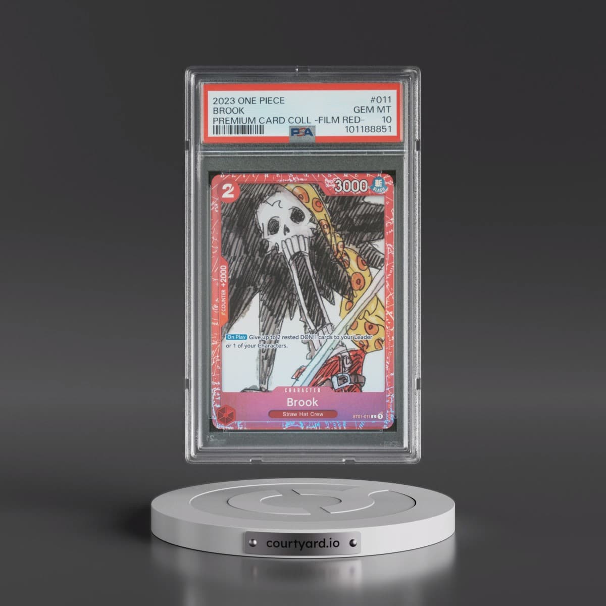2023 One Piece Premium Card Collection -One Piece Film Red #011 Brook (PSA 10 GEM MINT)